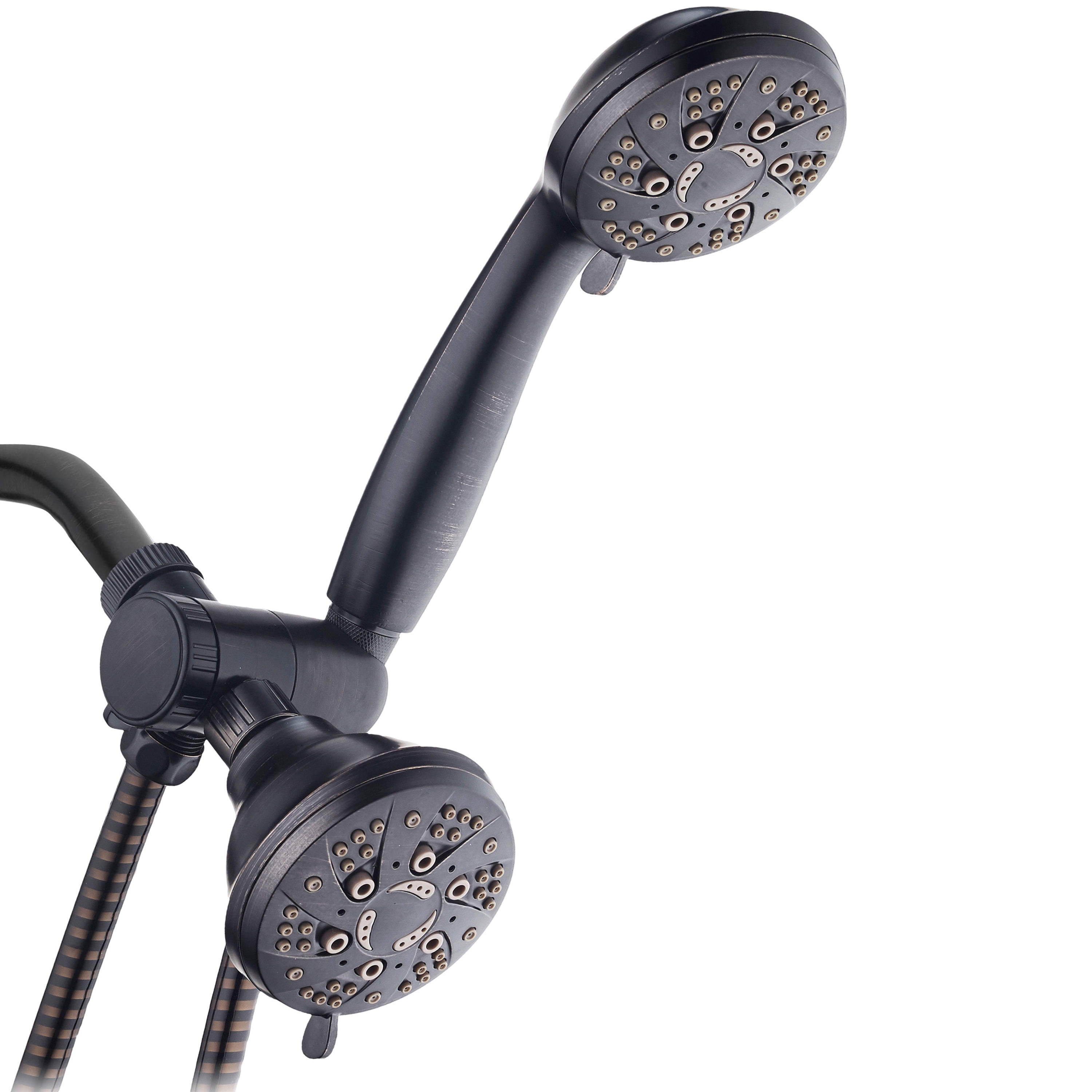 AquaDance High-Pressure 48-Setting Luxury 3-Way Dual Shower Head (Oil Rubbed Bronze) 6wz1y