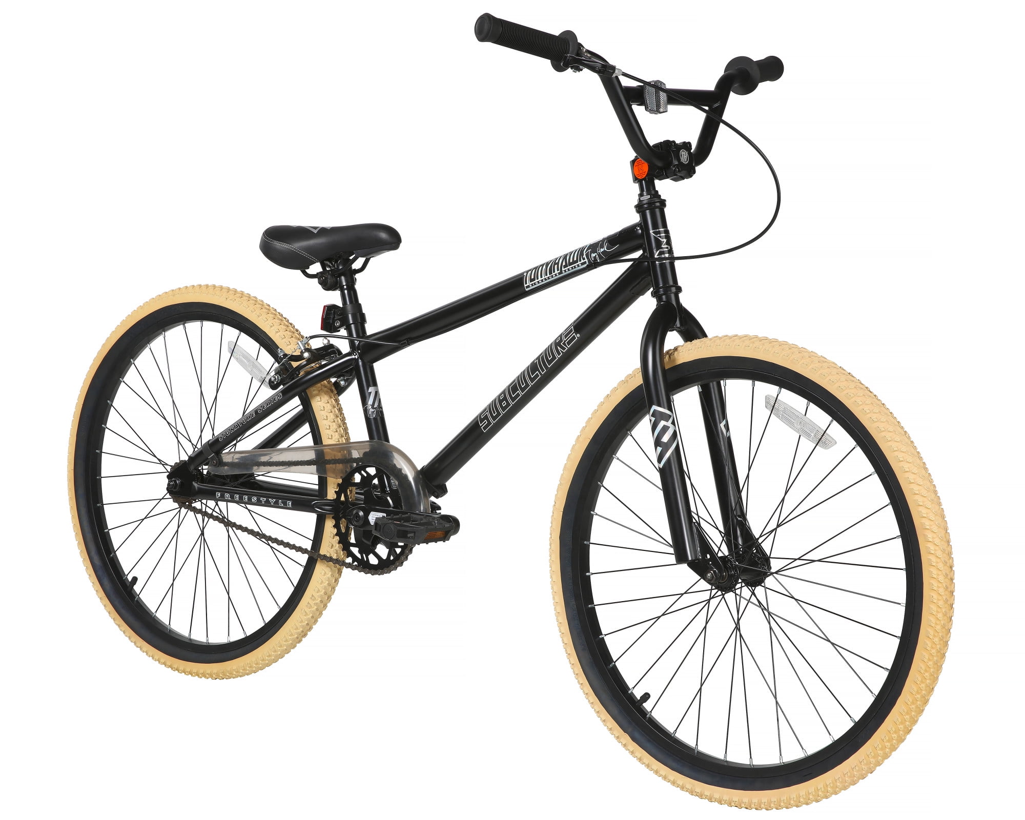 Tony Hawk Dynacraft BMX Bike Durable Steel Frame Performance Freestyle Bicycle (Black, 24 in) vzx5x