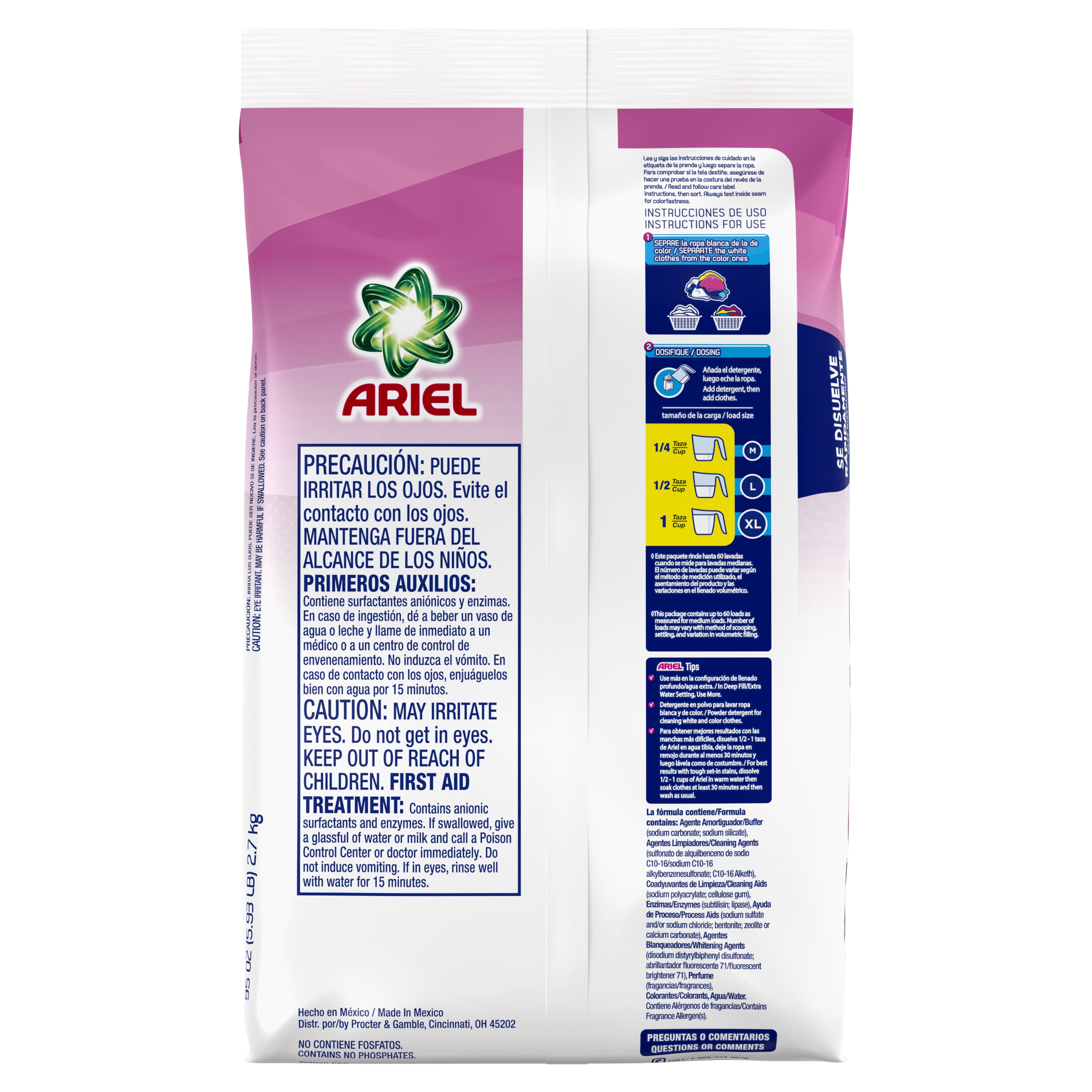 Ariel Laundry Detergent Powder with Downy Freshness (April Fresh, 95.2 oz, 60 Loads) 5njxb