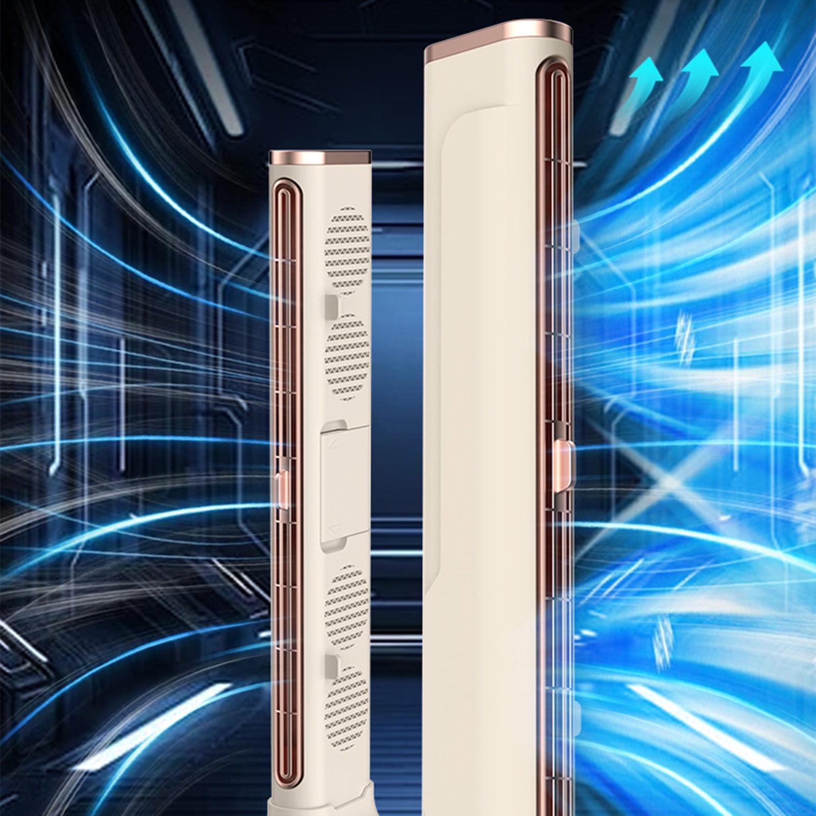 Zznnkj Bladeless Tower Fan, 90° Oscillating Quiet Cooling Fan for Home and Office (White, 15.2 in) zdj6f