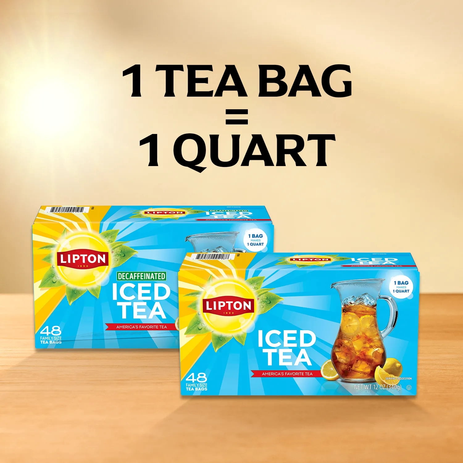 Lipton Decaffeinated Black Tea, Family Size Tea Bags (Black, 288 Count) 0umuz