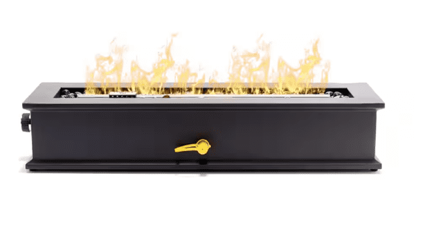 Ukiah Loom X Outdoor Rectangular LP Gas Tabletop Fire Pit (Black, 28 in. W x 5.75 in. H) tf6kn