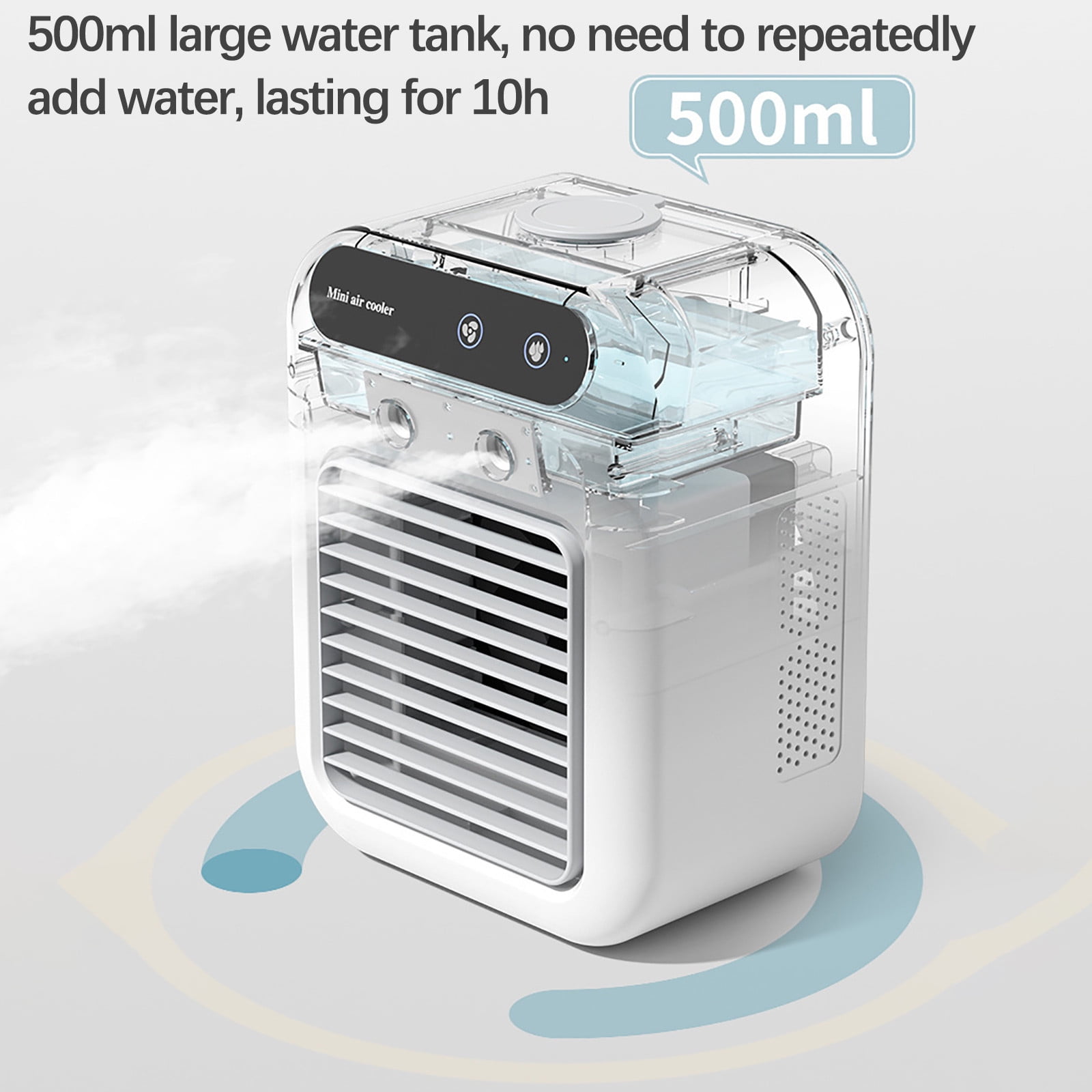 RnemiTe-amo Portable Desktop Air Conditioner Fan (White, 1 Unit) danco