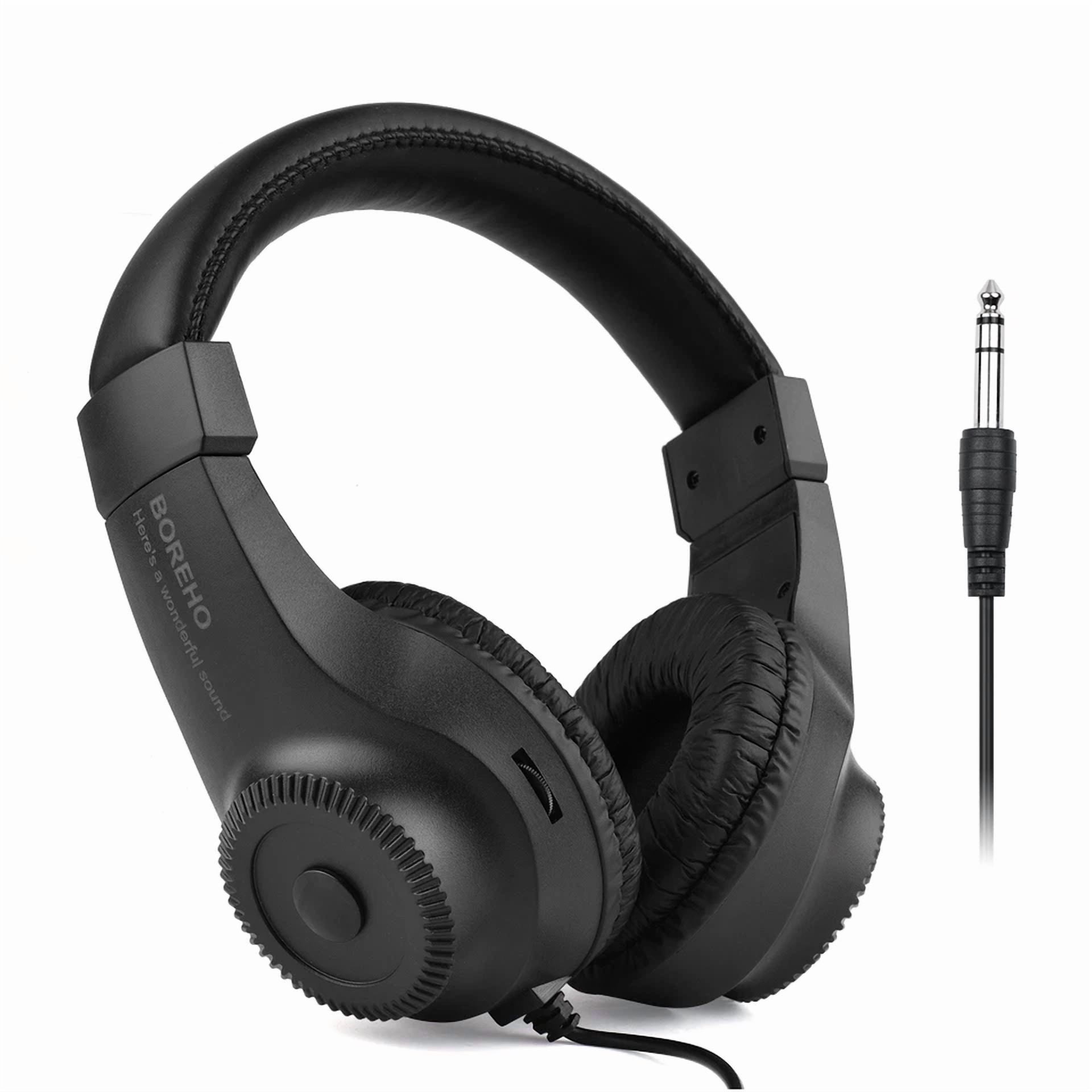 Rhea Wired Over-Ear DJ Studio Monitor Headphones (Black, 1 Pack) cbxw6