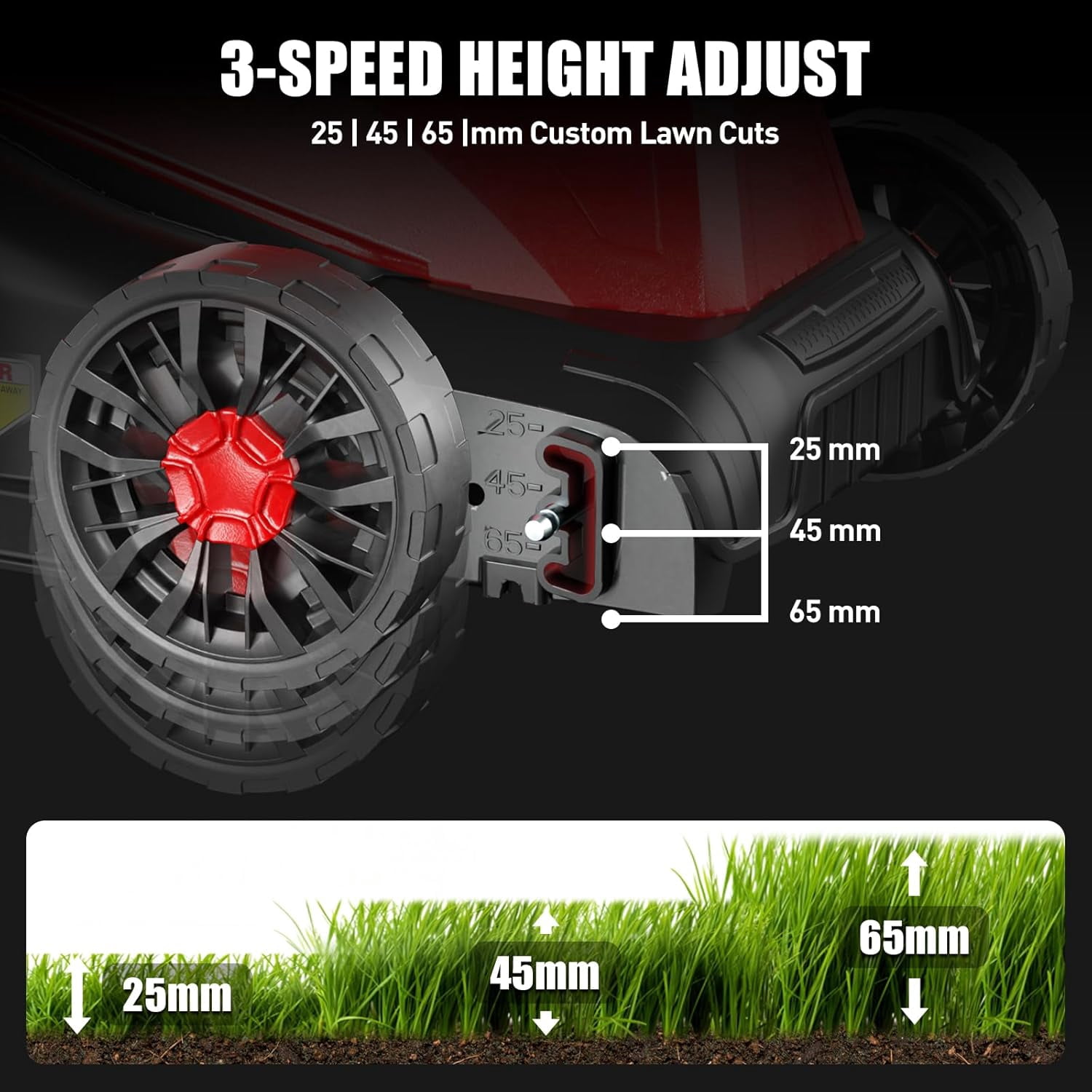 Datingday 14-Inch 12AMP Electric Corded Lawn Mower, Push-Button Start, Lightweight Walk-Behind Mower with Mulching and Bagging (Red, 14-Inch) qxbsr