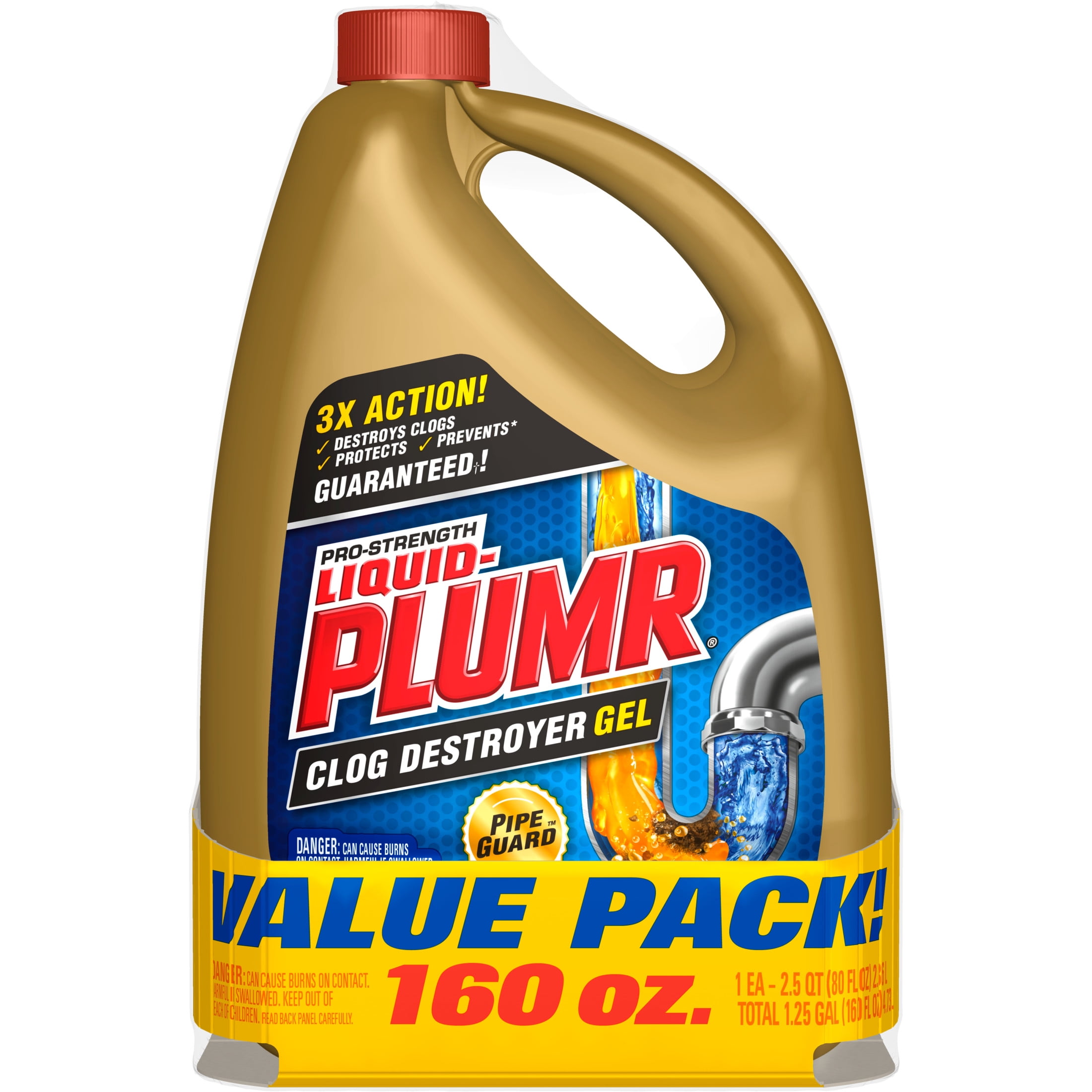 Liquid-Plumr Pro-Strength Clog Destroyer Gel with PipeGuard (80 fl oz, 2 Pack) svwvl
