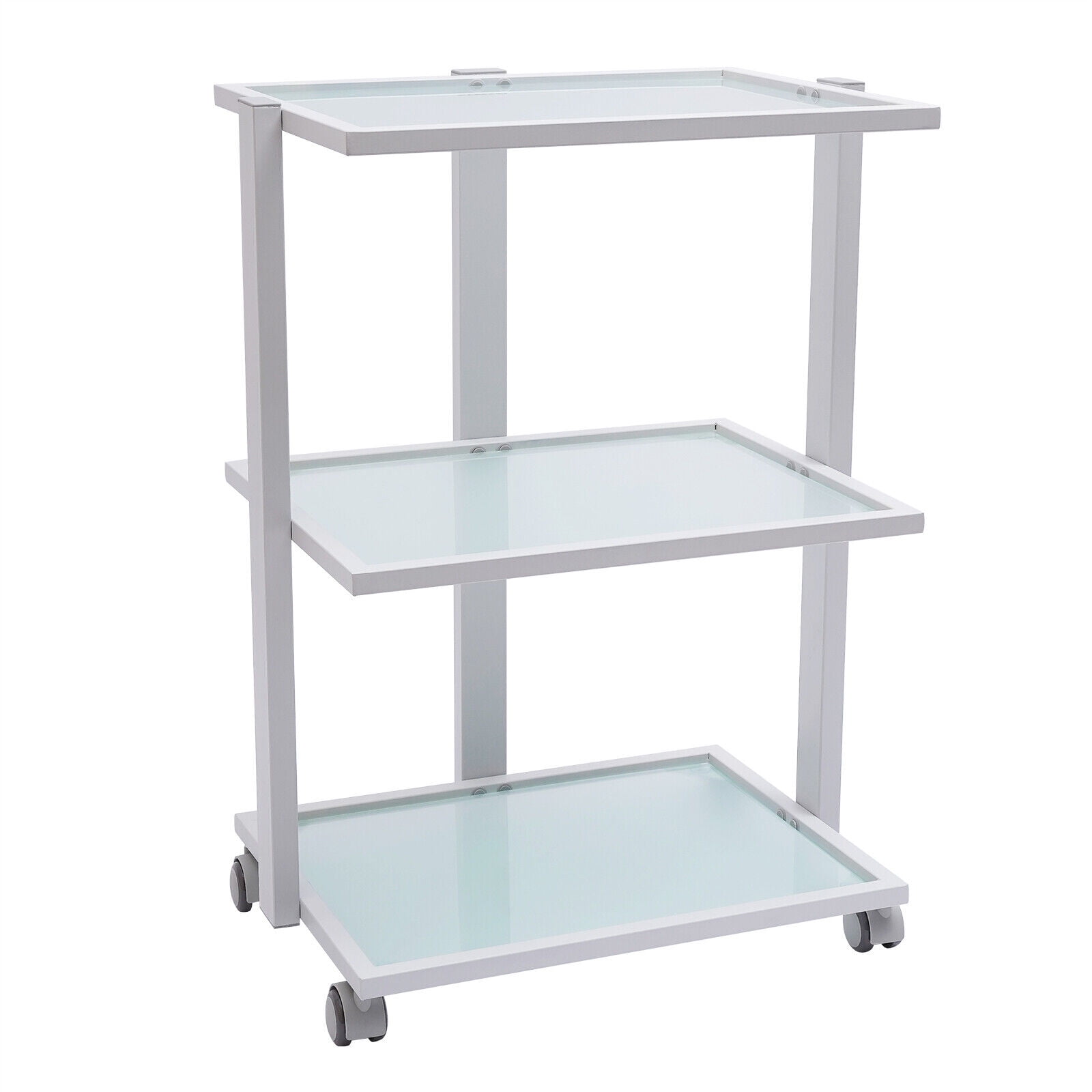TFCFL Salon Trolley Esthetician Cart with 3-Tier Rolling Storage for Beauty Spa Facial (White) herxk