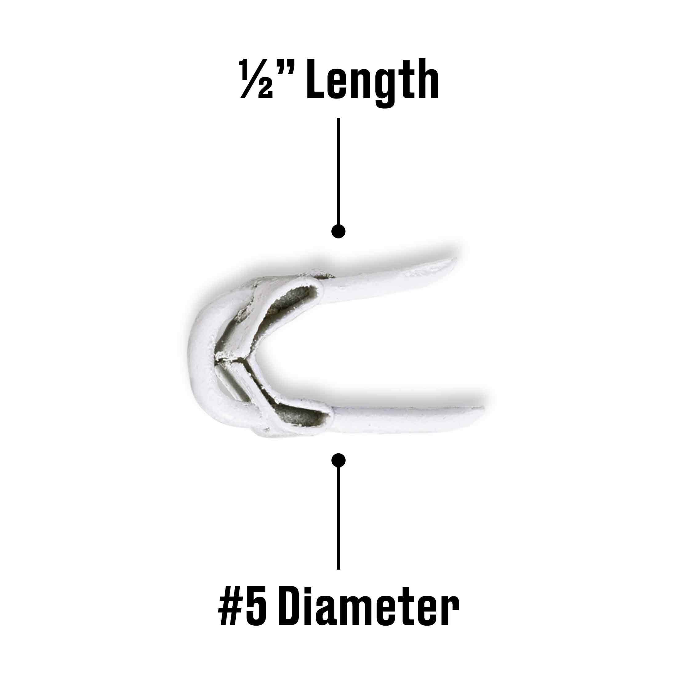 Hillman Fas-n-tite Insulated Staples, Heavy-Duty Steel Cable Fasteners (White, 0.5 in, 50 Pack) 3k6do
