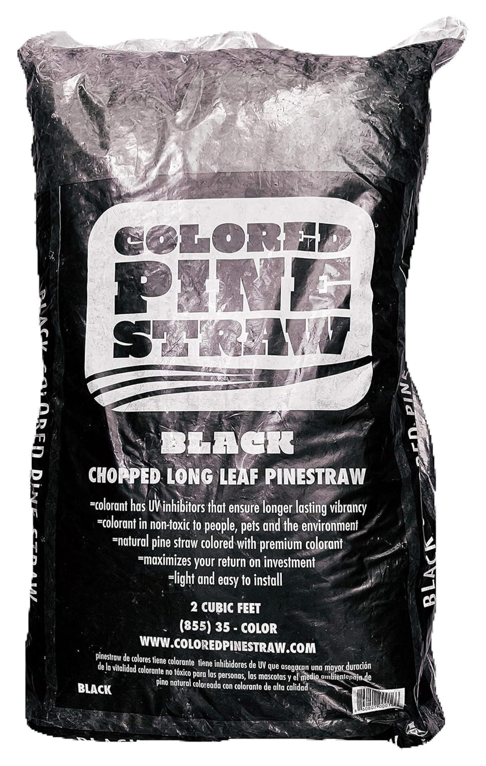Lqyy Longleaf Pine Straw Mulch (Black, 3 Bags per Box, 60 sq ft) sy0un