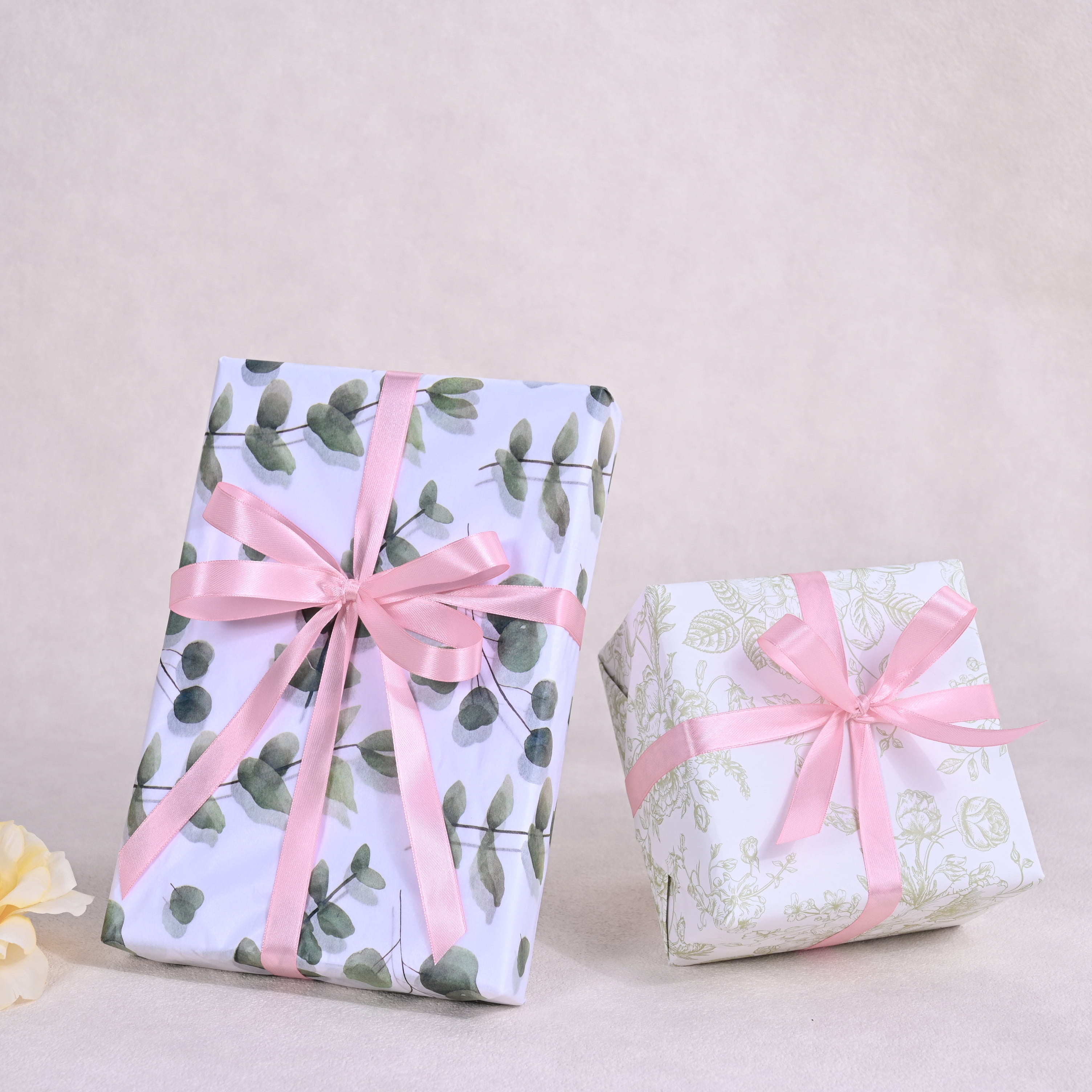 LoomJoyz Double Face Satin Ribbon for Gift Wrapping and Crafting (Pink, 5/8 in x 150 ft) rbi7c