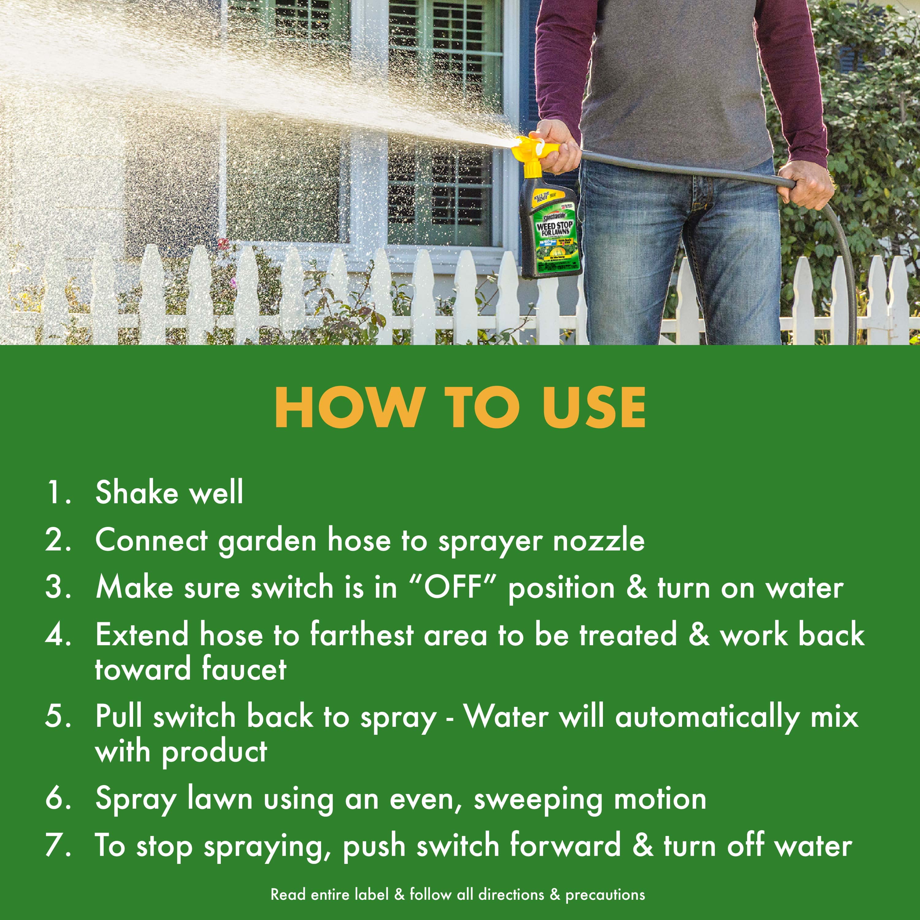 Spectracide Weed Stop for Lawns Ready-to-Spray Concentrate (32 oz) 7la8u