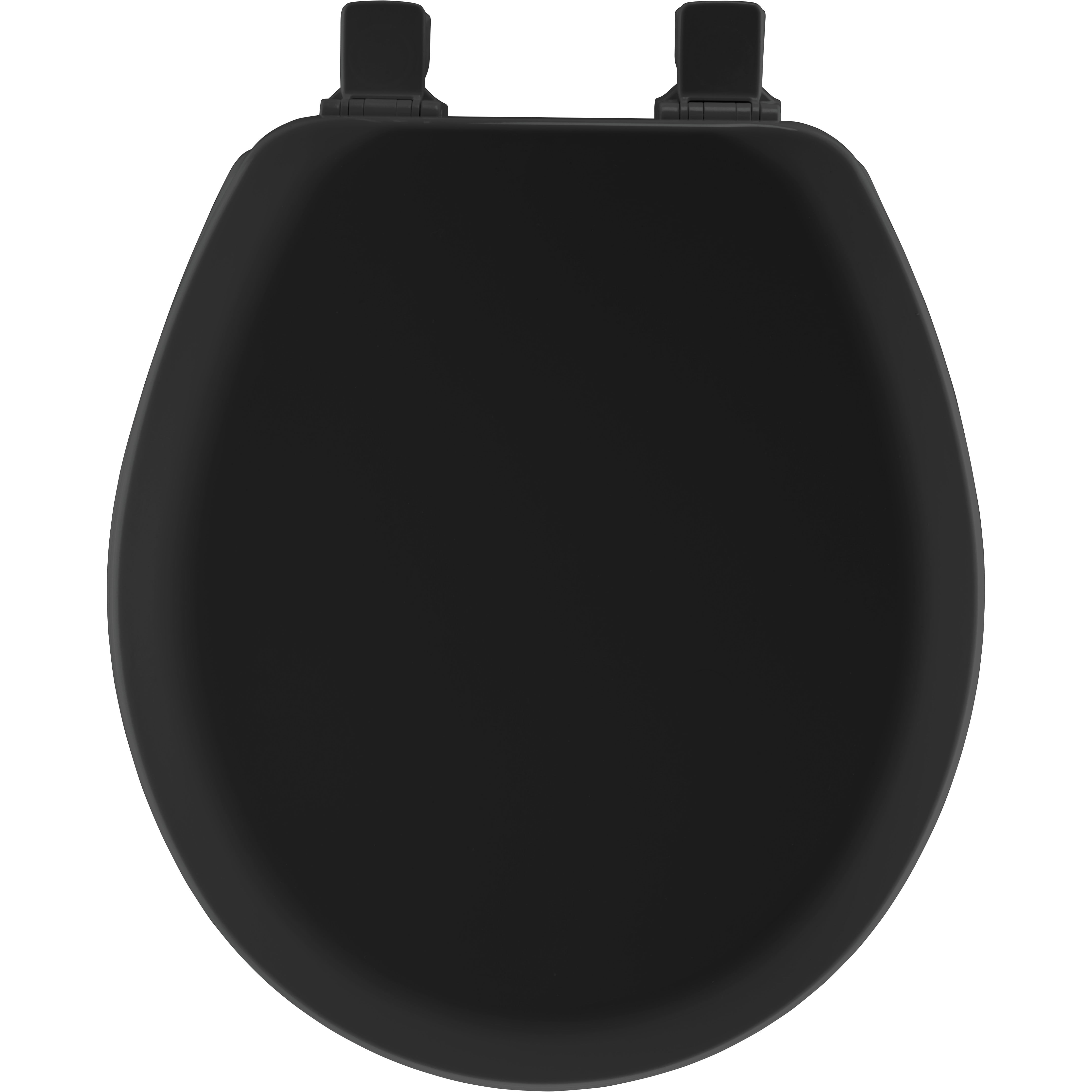 Mayfair Cameron Round Enameled Wood Toilet Seat (Black, Standard Round) bul88