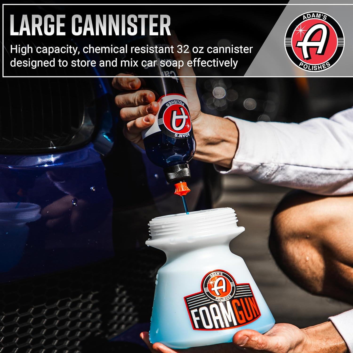 Adam's Polishes Standard Foam Gun Car Wash Sprayer (White, 32 oz) lrkkm
