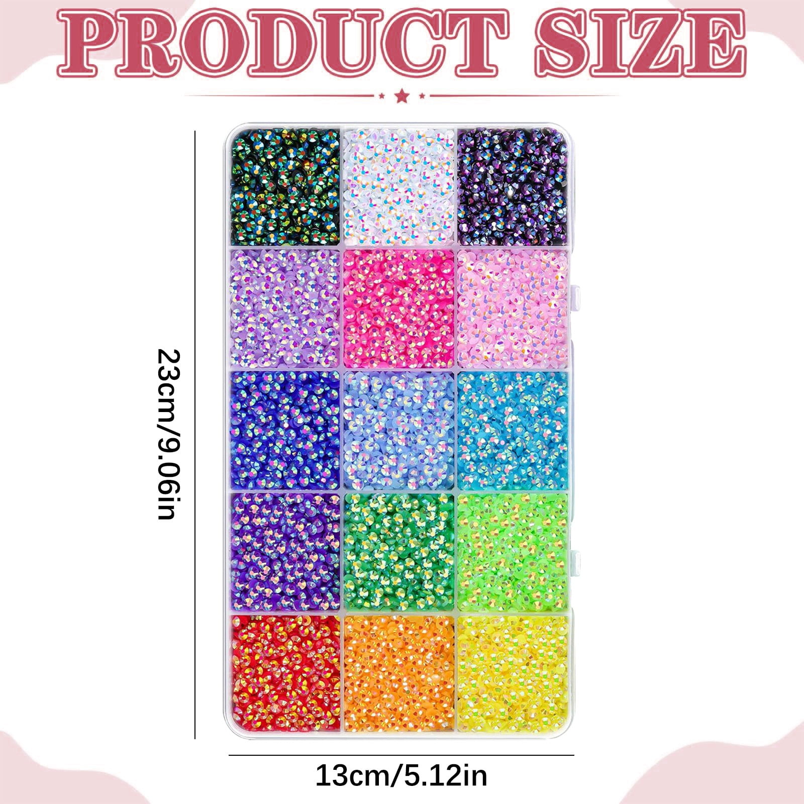 Juaoua 32000 Pcs Resin Flatback Rhinestone Kit for DIY Crafts and Jewelry Making (40 Colors, 3mm) l5pm6