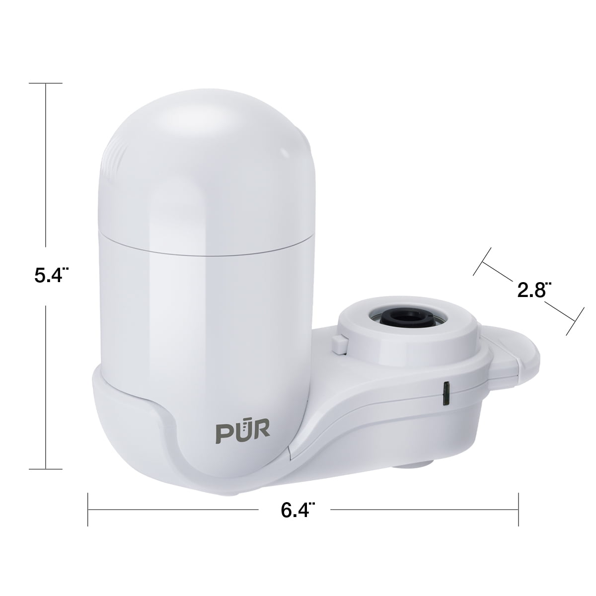 PUR Faucet Mount Water Filtration System, Vertical Water Filter for Kitchen Sink (White, 1 Pack) sa901