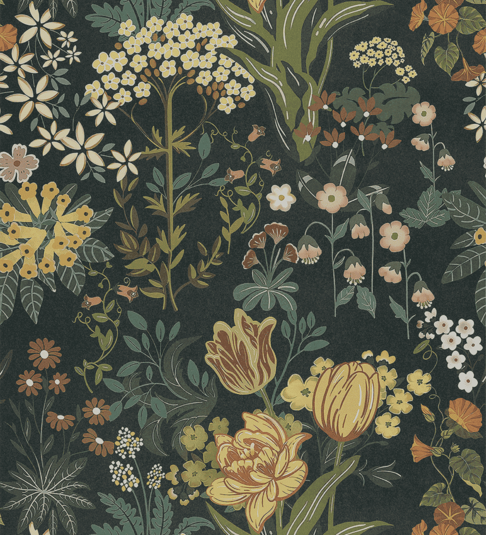 Abyssaly Floral Peel and Stick Wallpaper, Removable Vintage Wall Decor (Green, 17.7-in x 118-in) fg2uc