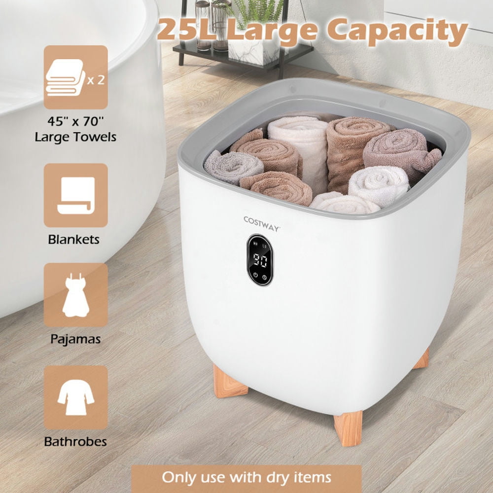 Kadyn Towel Warmer Bucket with Auto Shut Off and 2 Temperature Settings (White, 25L) 4dbo3