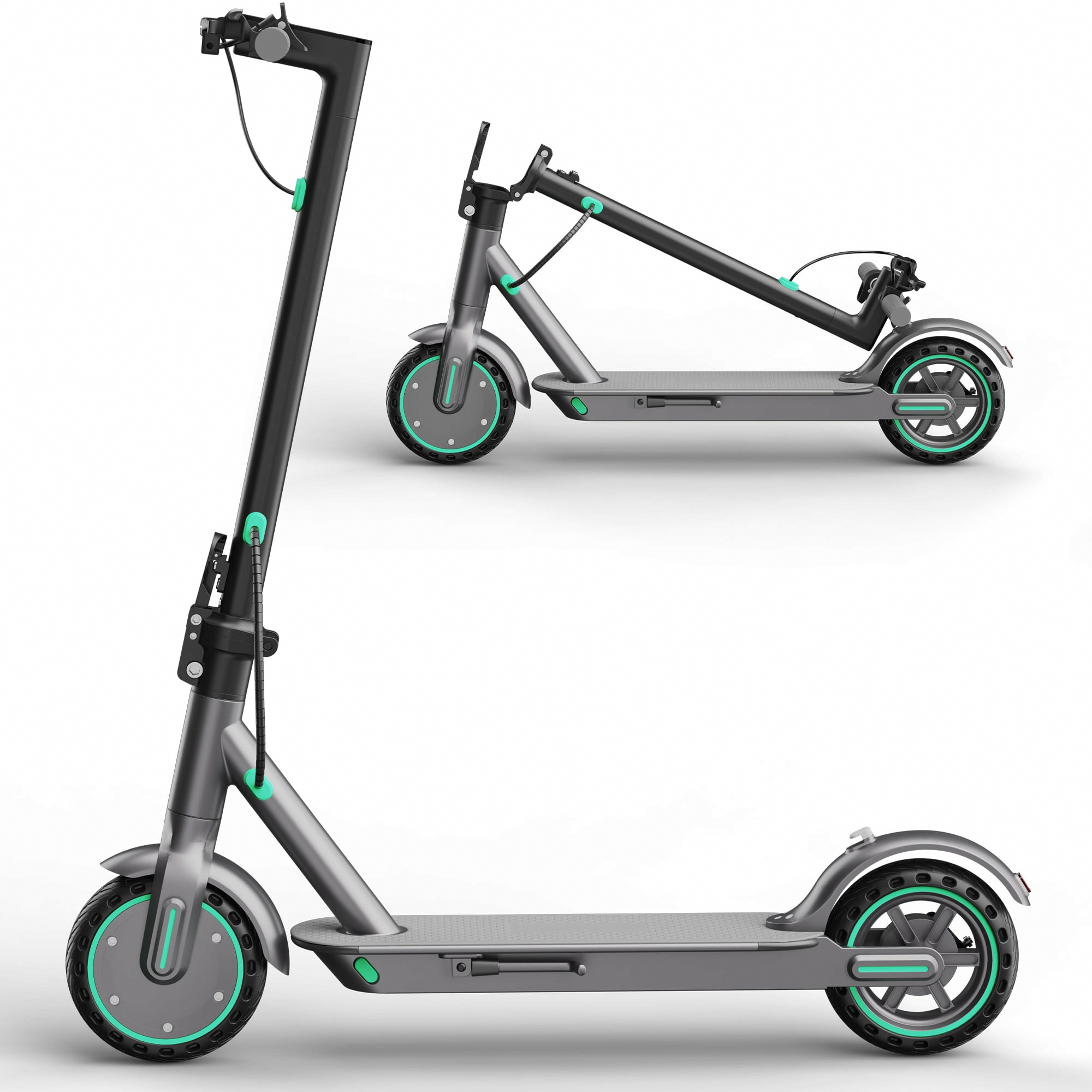 Keemigo Electric Scooter for Adults, Foldable Portable Commuter E-Scooter, 350W Motor, 19mph Max Speed, 20 Mile Range (Blue, 8.5 in) vsk56