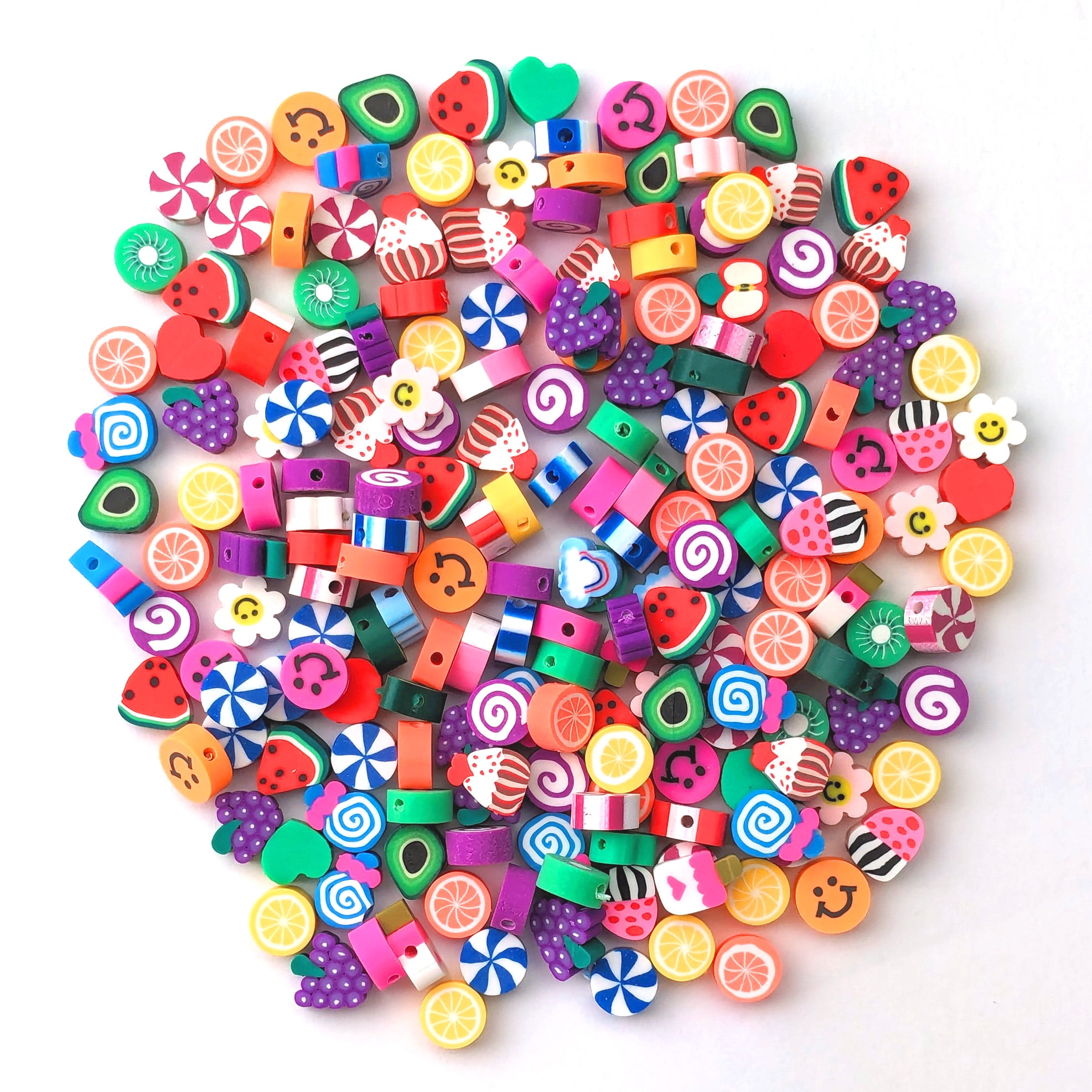 Hello Hobby Shaped Clay Beads for Jewelry Making (Assorted Shapes, 3 Pack, 600 Pieces) rfcnm