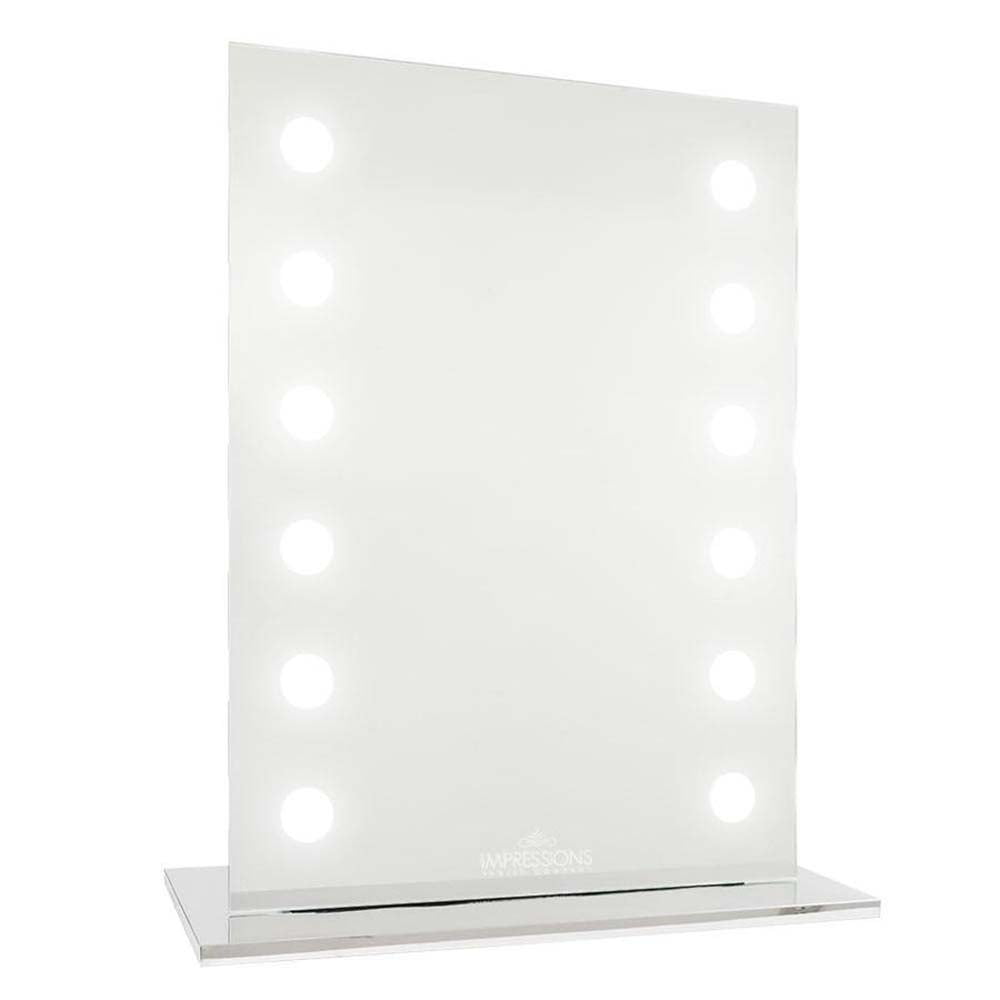 Impressions Vanity Hollywood Mirage Makeup Mirror with LED Lights (White, 25 in x 19 in) 0xte7