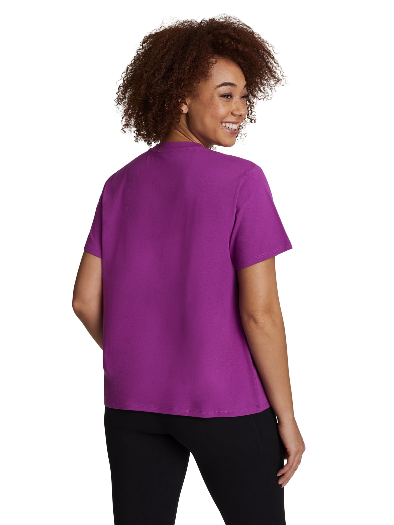 Reebok Women's Energy Short Sleeve Tee Moisture-Wicking Athletic Shirt (Black, XS) odvos