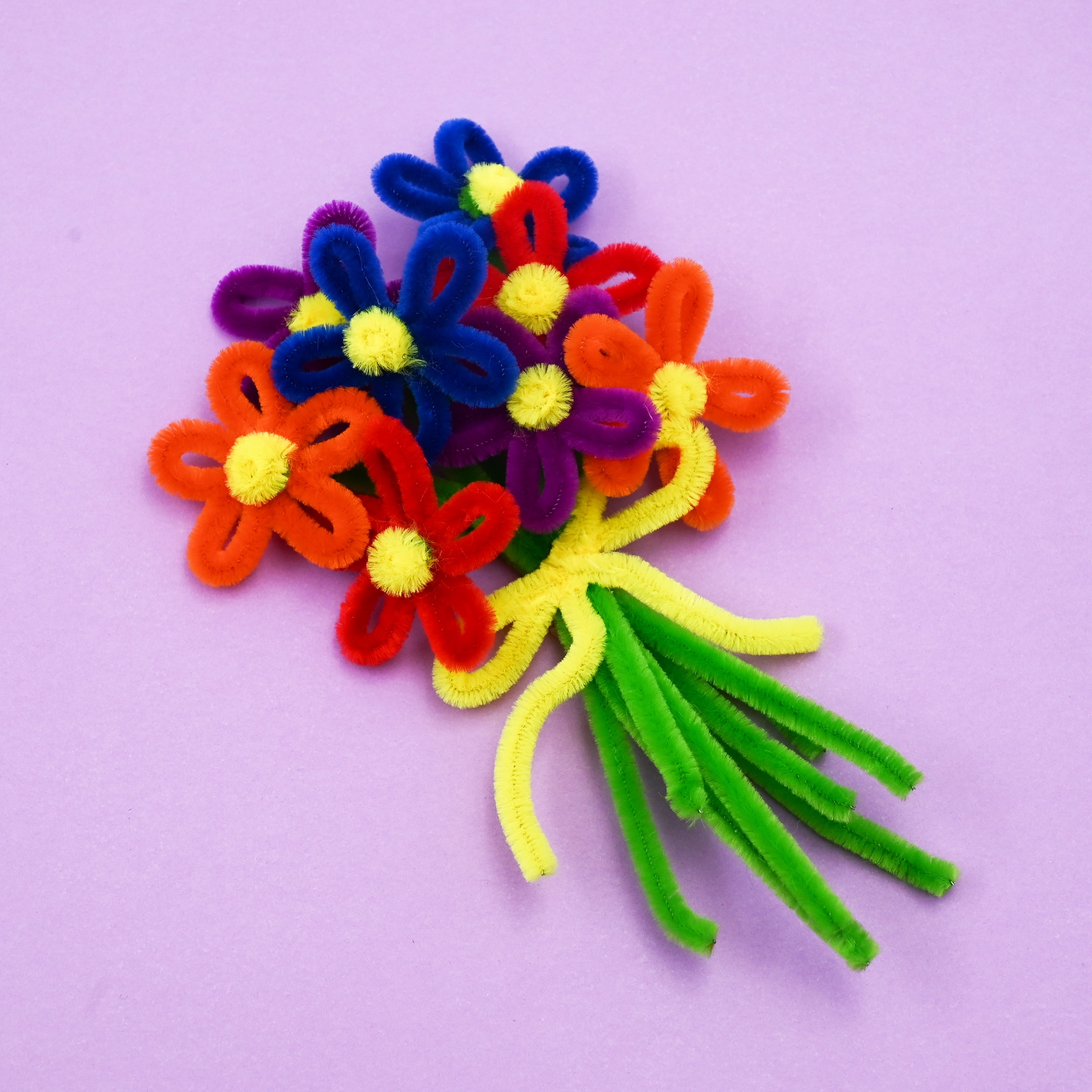 Hello Hobby Fuzzy Sticks Chenille Stems for DIY Craft Projects (Multicolor, 100 Count) wgwtb
