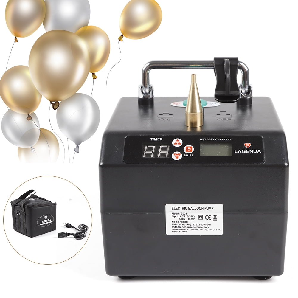 Miumaeov Electric Balloon Inflator Pump with Digital Timer for Party Decor (Black, 6.3 x 6.3 x 5.12 in) rb36p