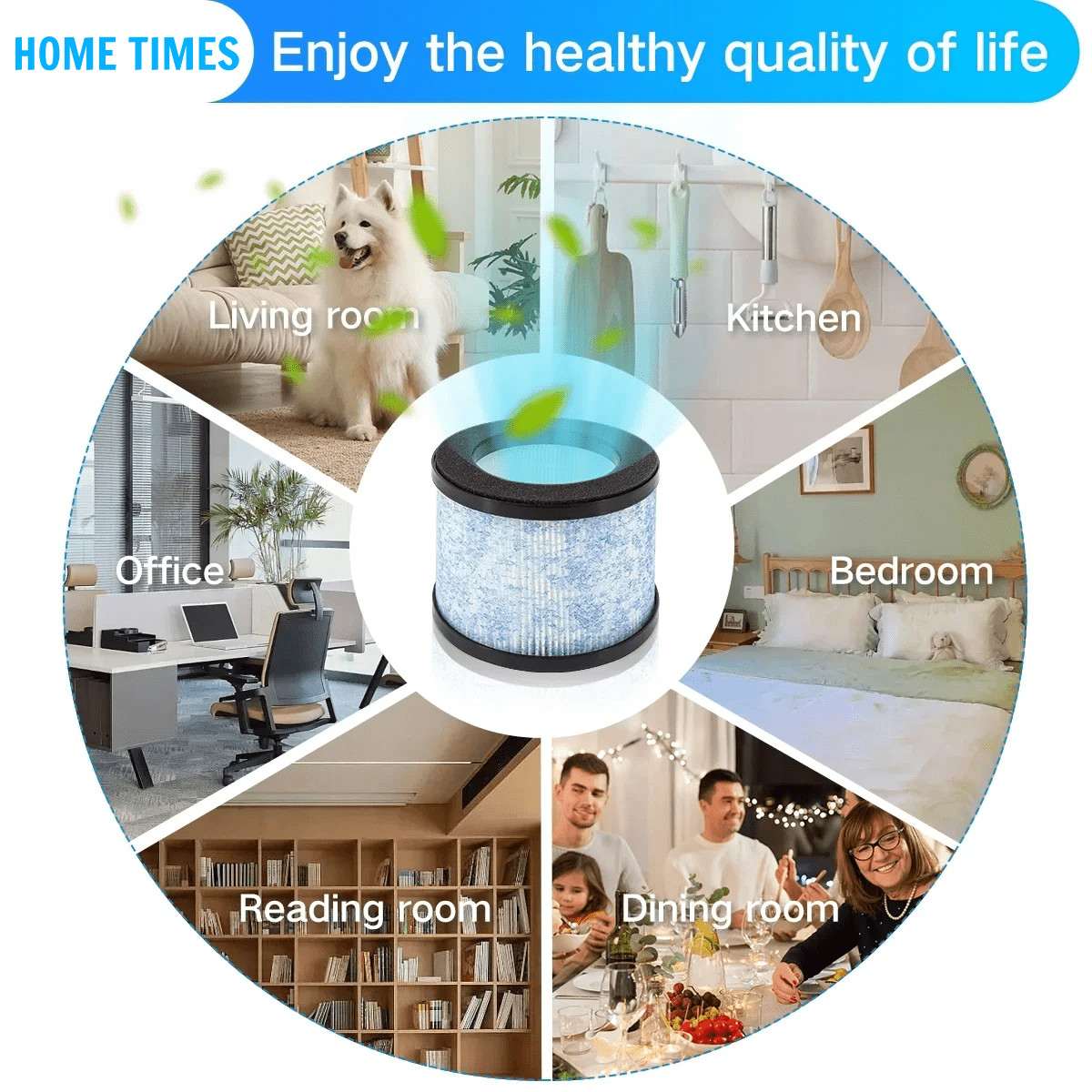 Home Times C102 Air Purifier Replacement Filter (H13 True HEPA, Compatible with Miko Ibuki and Ibuki+, 2 Pack, 6.9 in x 6.9 in x 5.2 in) 8xw8r