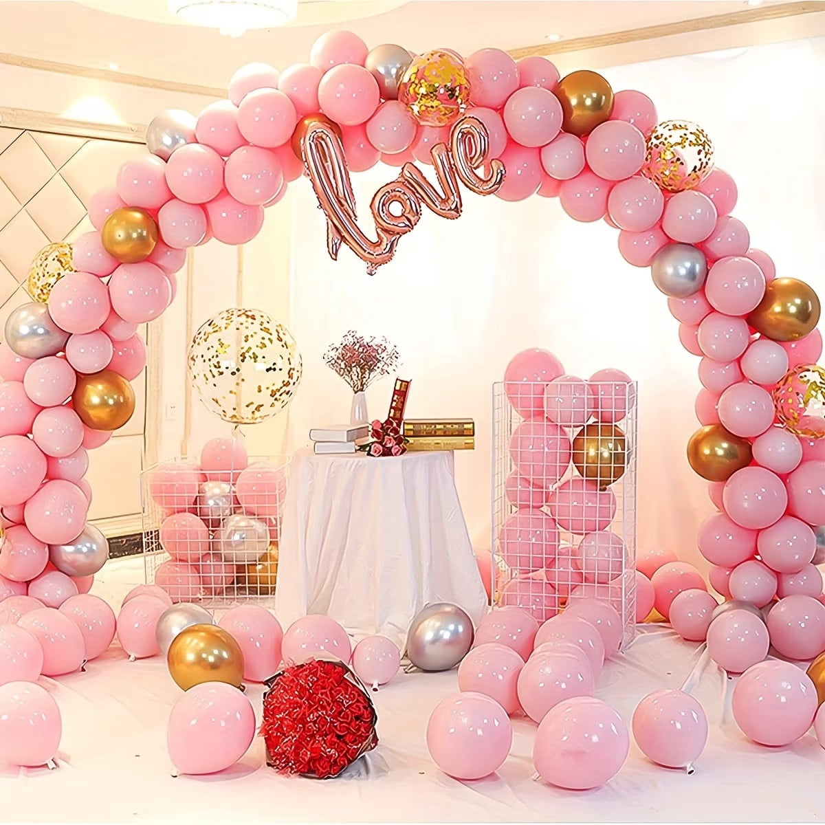 HzHzhen69 Adjustable Balloon Arch Kit for Party Decorations (10 ft Wide) cvdwb