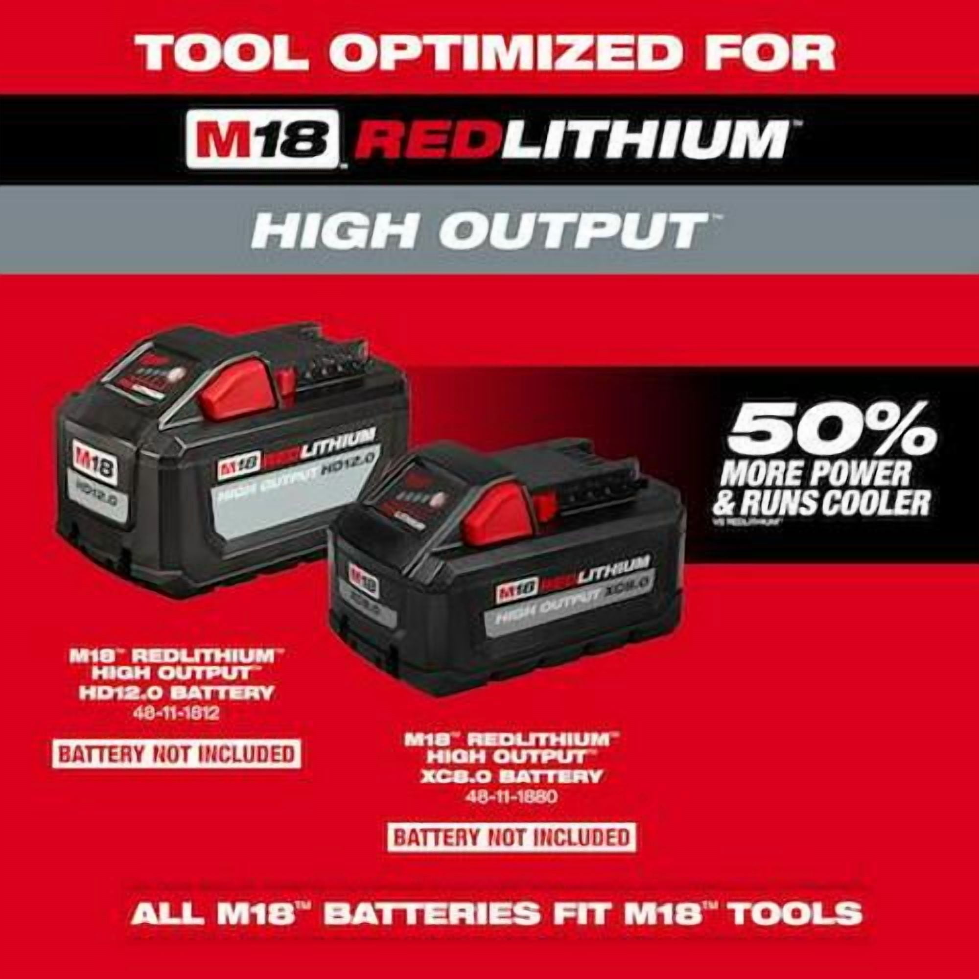 Milwaukee M18 Cordless Handheld Leaf Blower, High-Performance Airflow, Bare Tool (500 cfm) 8kt5k