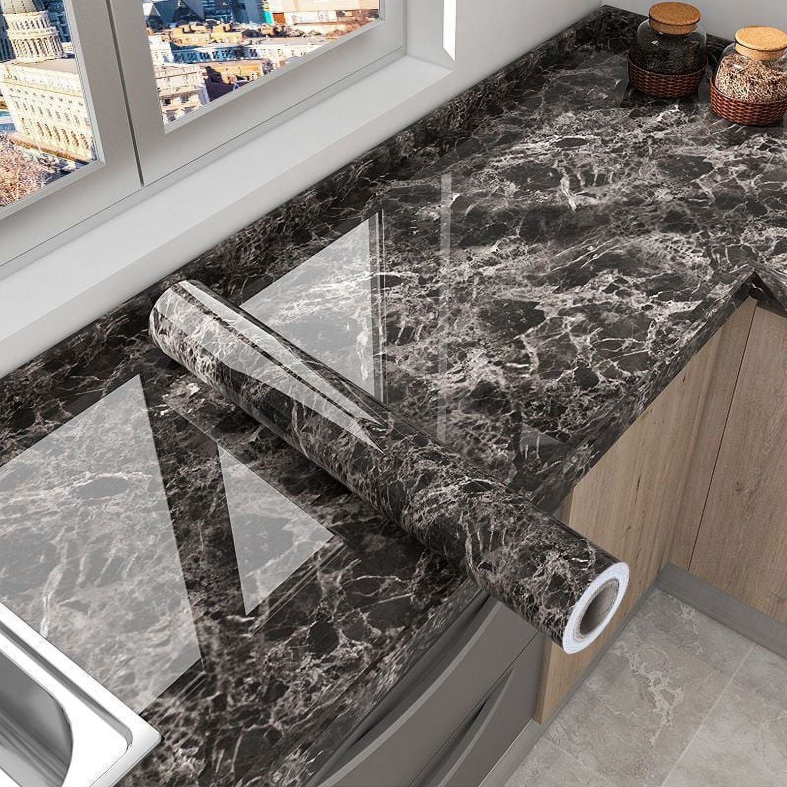 GYTY Peel and Stick Wallpaper, Extra Thick Self-Adhesive Wall Covering for Kitchen and Bathroom (1 Roll) 3u65u