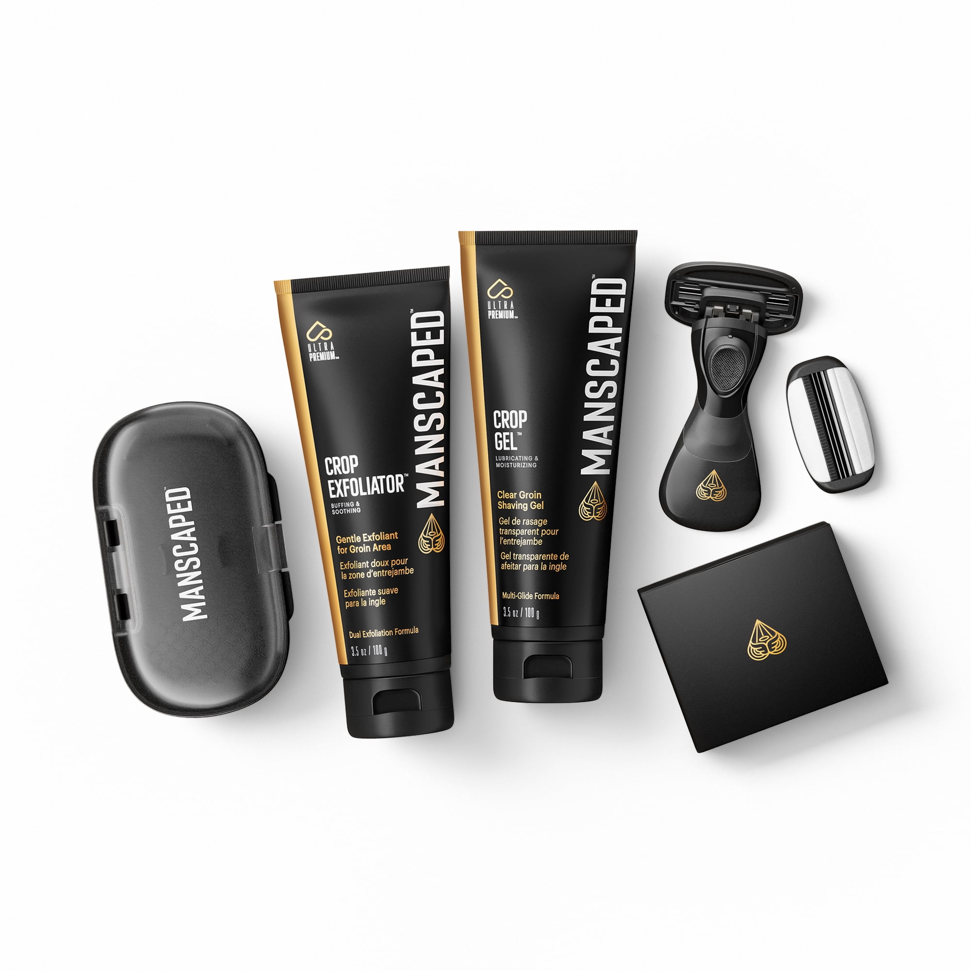 MANSCAPED The Ultra Smooth Package, Male Groin Shaving Grooming Kit (Black, 1 Pack) 82s6f