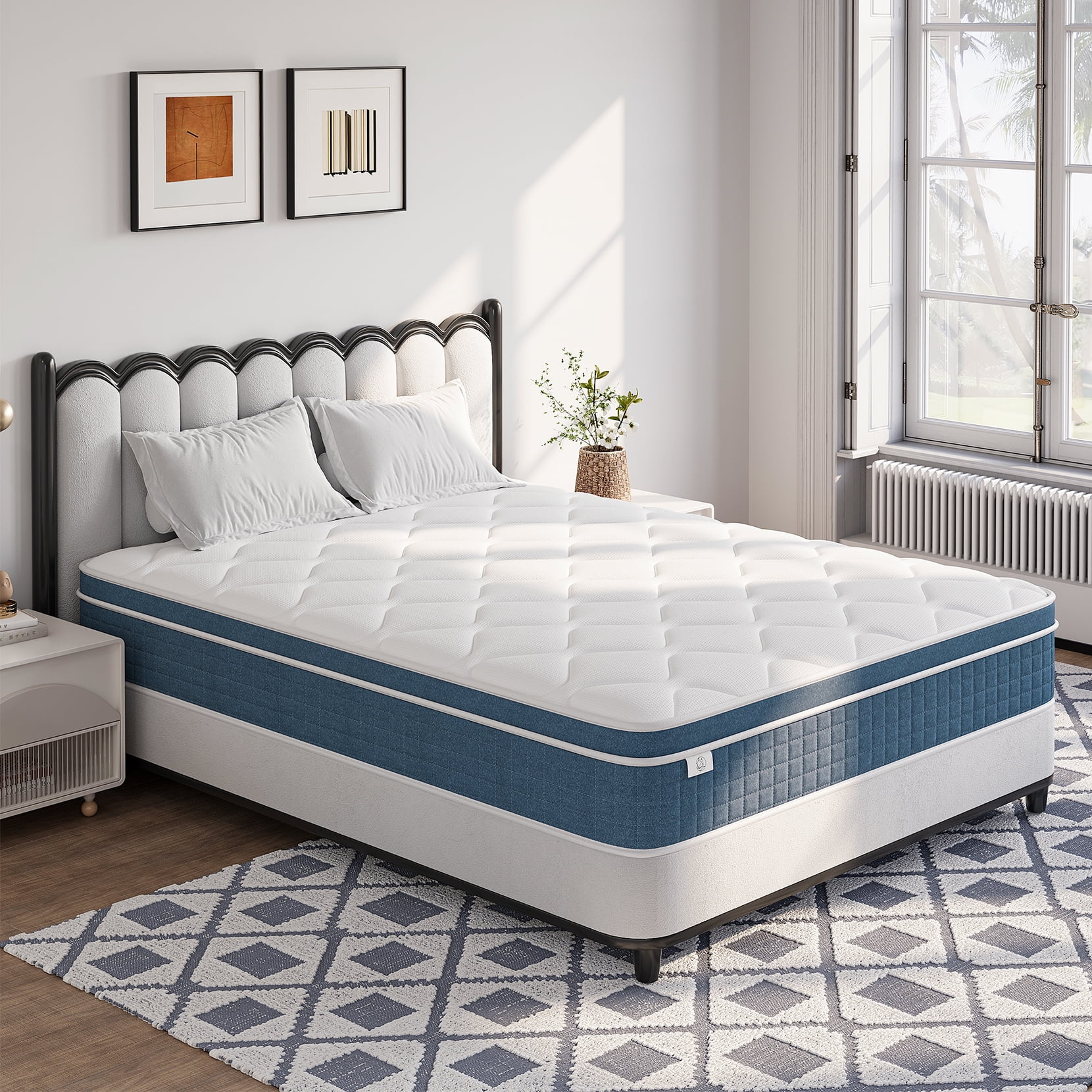 Neche 10 in Twin Hybrid Mattress, Memory Foam and Pocket Spring Bed with Medium Feel (Twin, 10 in) px33c