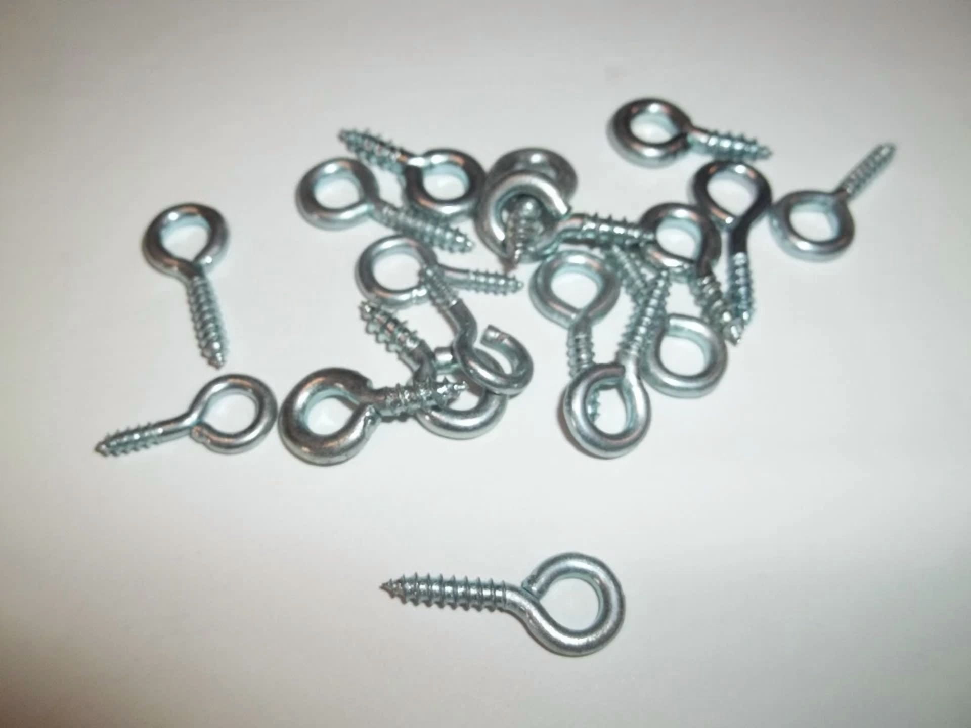 VAULT Eye Hooks Screw-in Metal Hangers for Framing and Hanging (Silver, 20 Pack) 4ypcv