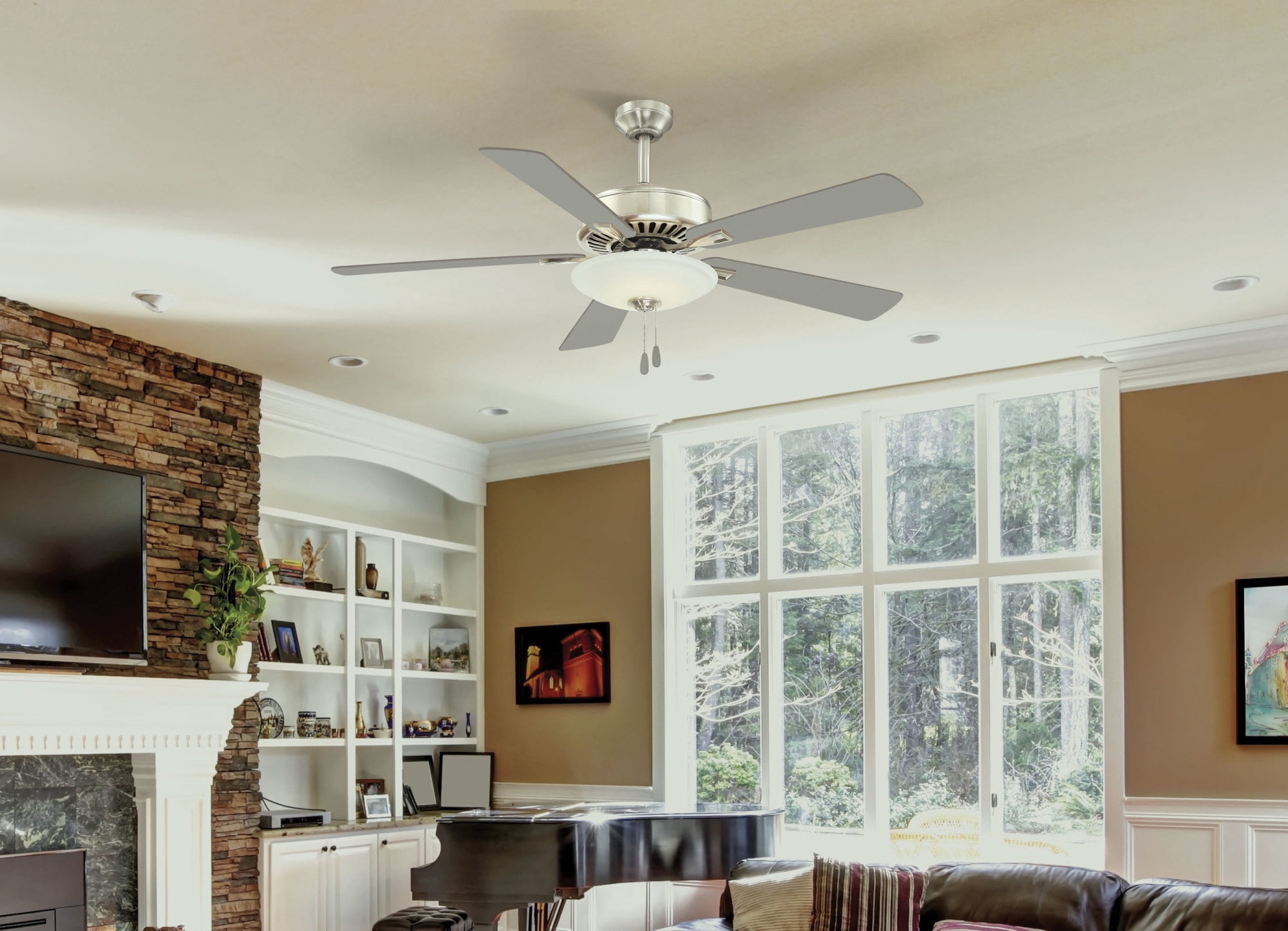 Minka-Aire Contractor LED Ceiling Fan with Light (Oil-Rubbed Bronze, 52 in) t8o6n