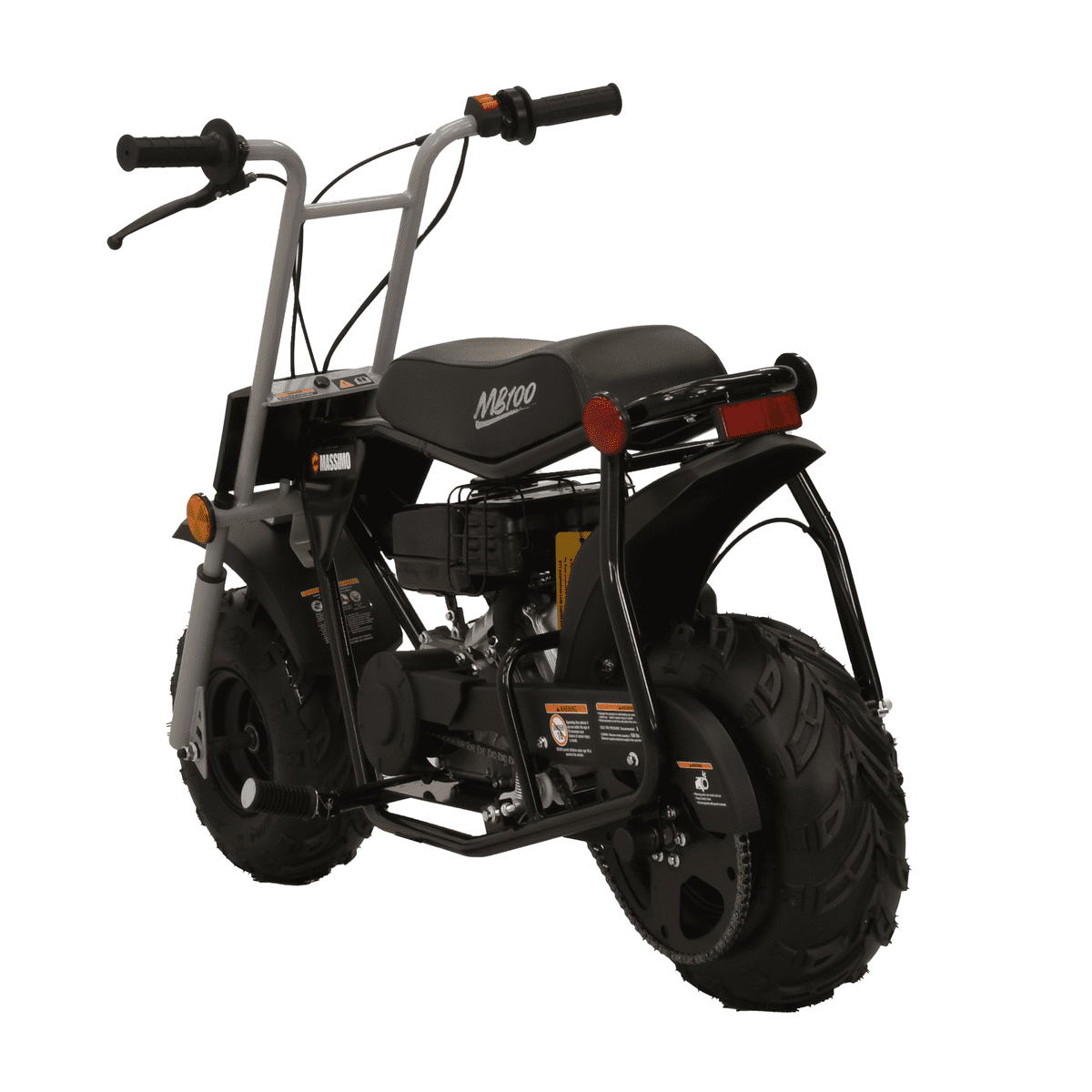 Massimo MB100 Minibike 79cc 2.5HP Gas Powered Off-Road Trail Bike (Black, 50 in x 24.2 in x 34.6 in) y0017