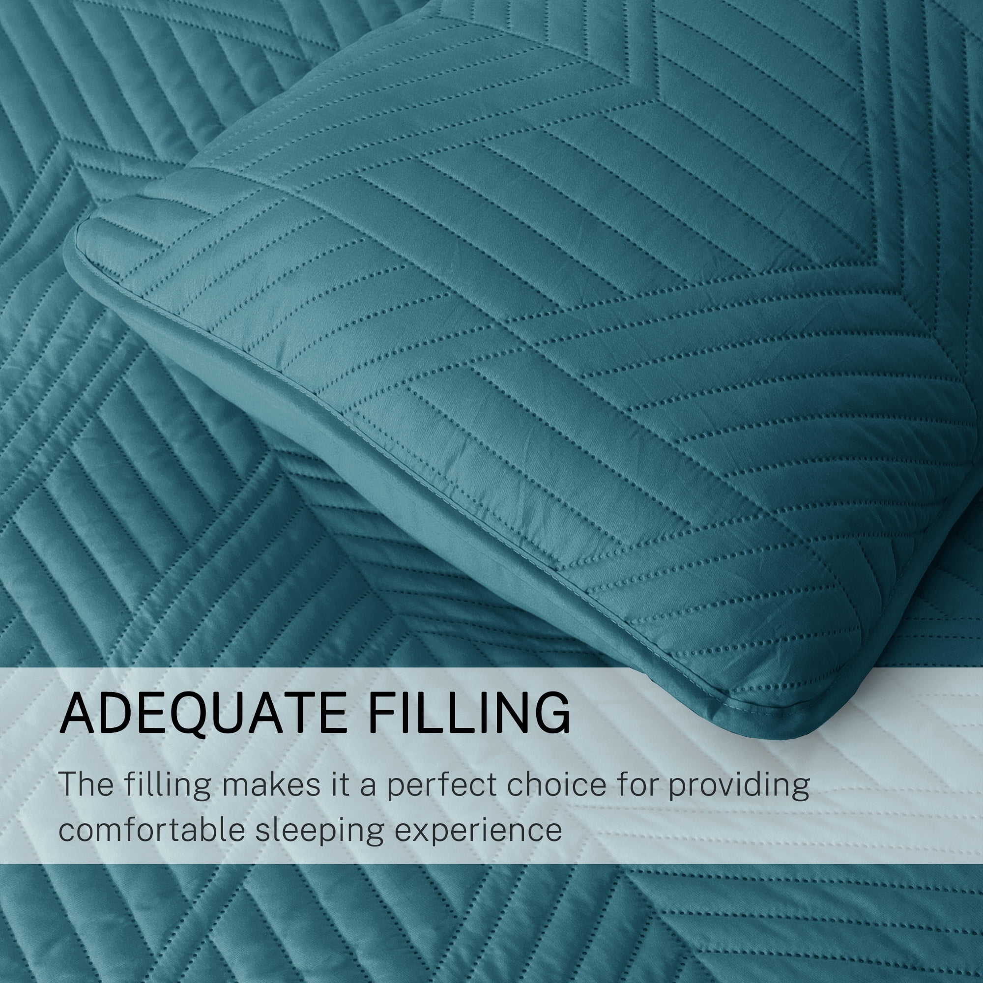 Exclusivo Mezcla Ultrasonic Geometric Quilt Bedding Set (Teal, Full/Queen Size) rhzvl