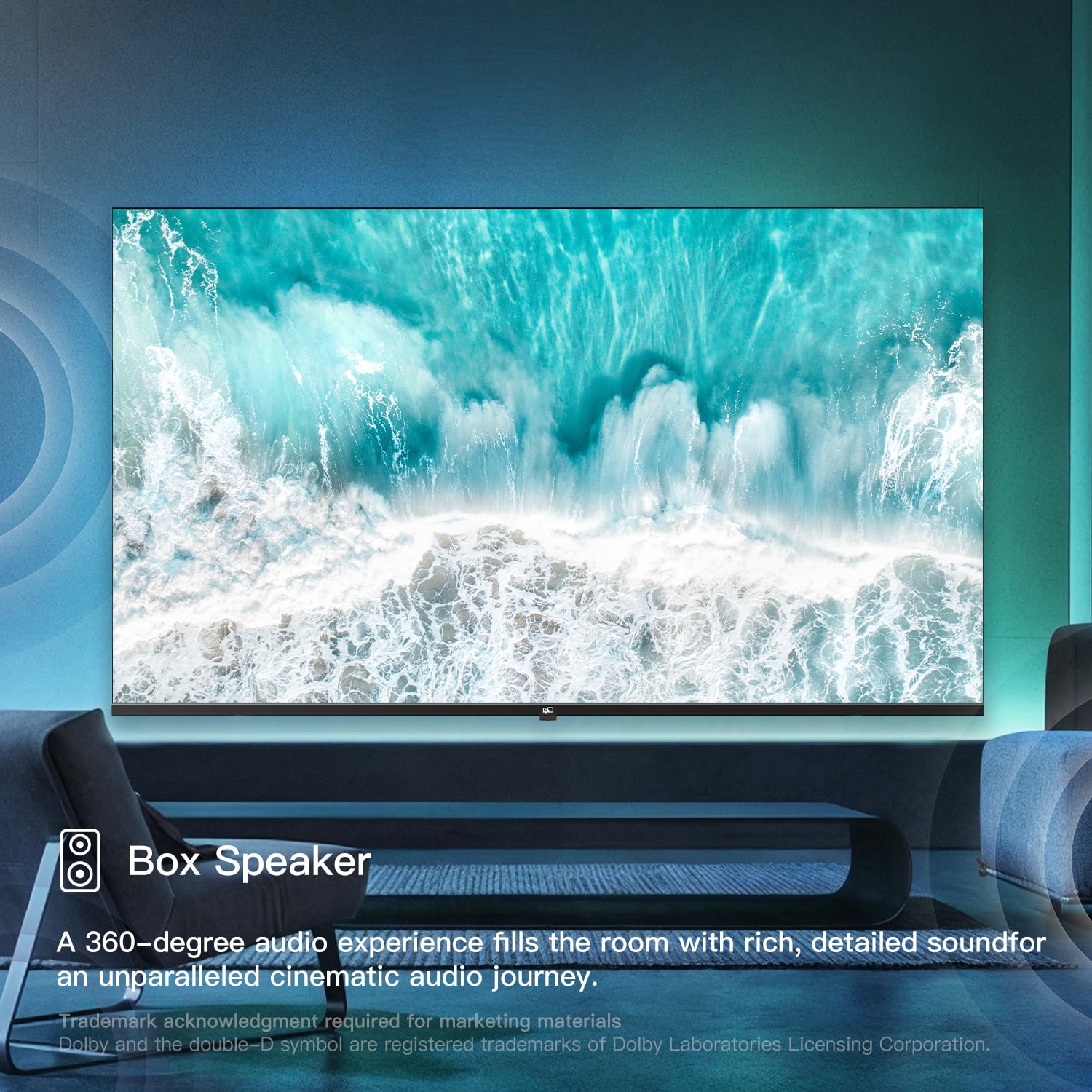 FPD 40-inch Smart TV, 1080p FHD LED Google TV with HDR10, Dolby Audio, and Voice Control (Brown, 40 in) 52m0j