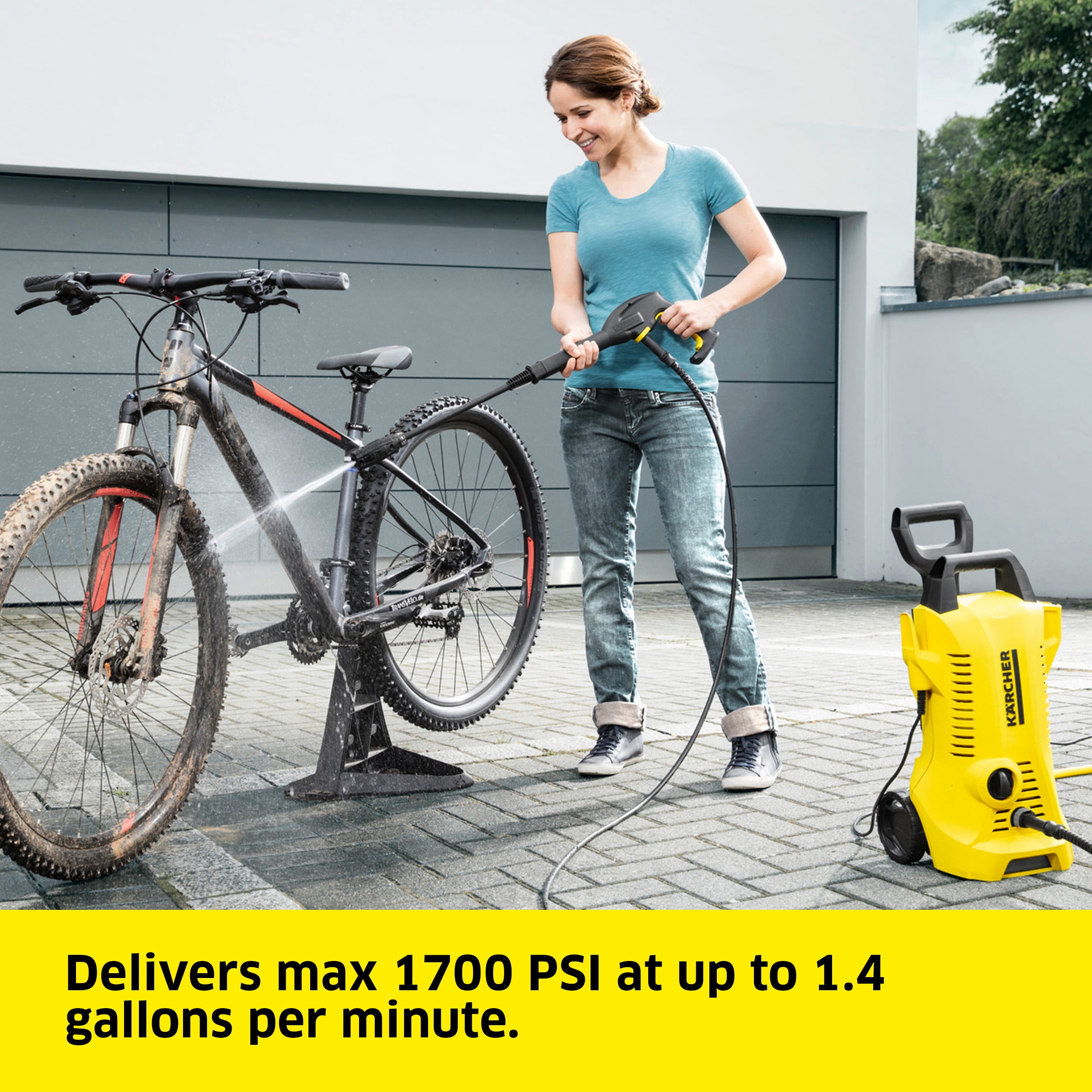 Karcher K2 Power Control Pressure Washer with Surface Cleaner and Foam Cannon (1700 PSI, 1.45 GPM) 8mmb0