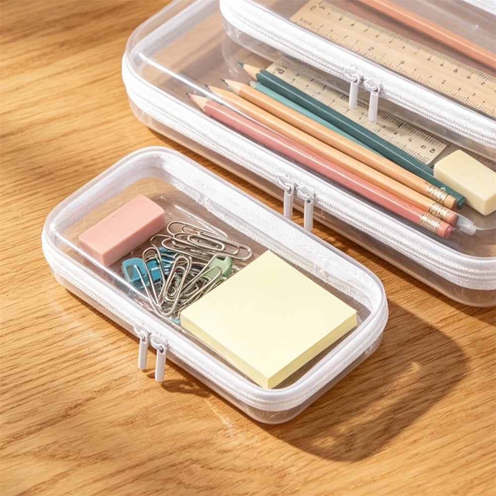 GIXUSIL Clear Zipper Toiletry Organizer Set (Waterproof Travel Storage Case, 3-Pack) kwc6l