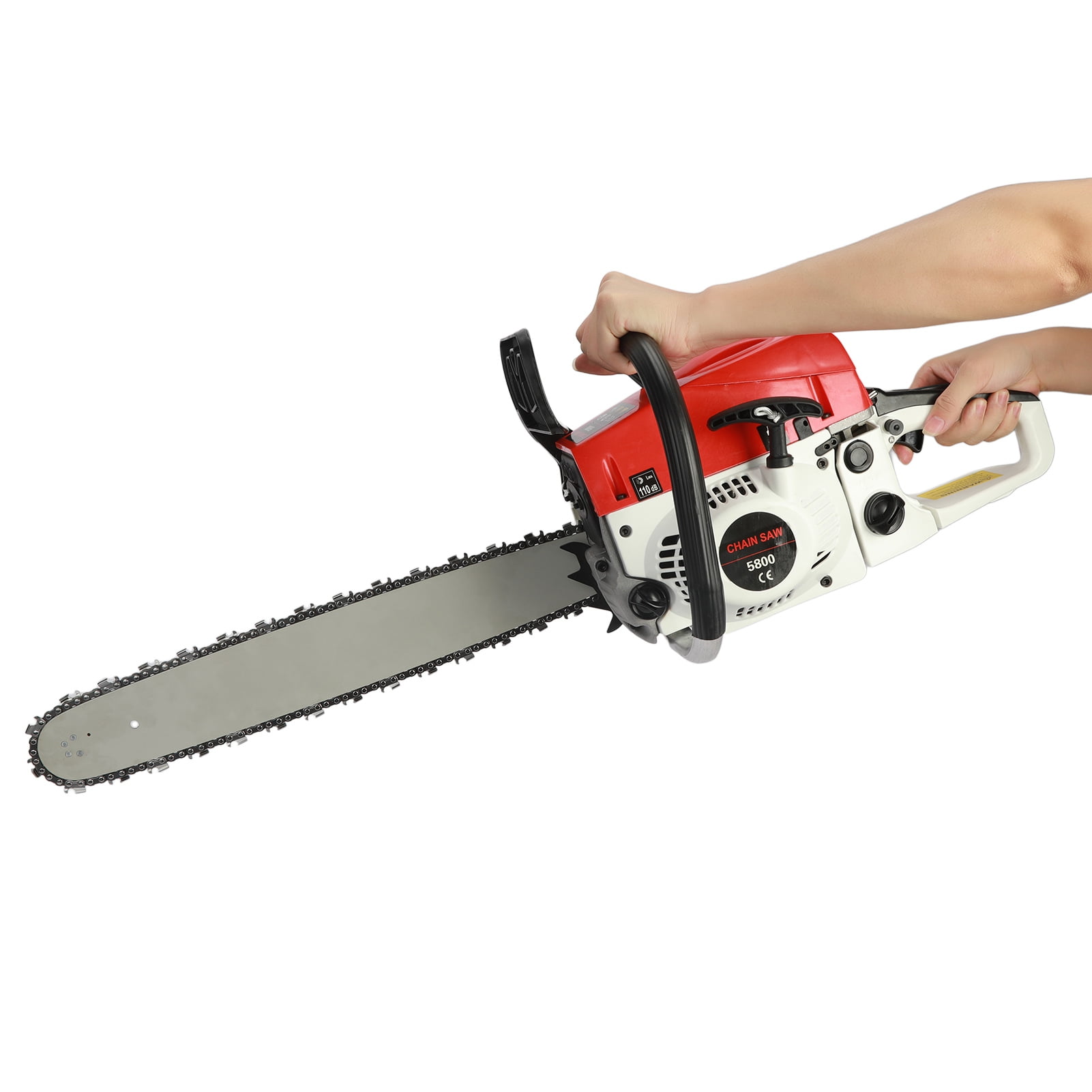 Arlohe 58cc 2-Stroke Gas Chainsaw, 3.2HP Professional Logging Tool with 20-in Bar (Orange, 20-in) p6an9