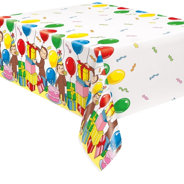 Unique Curious George Birthday Party Supplies Set (16-Piece Tableware and Decoration Bundle) wv096