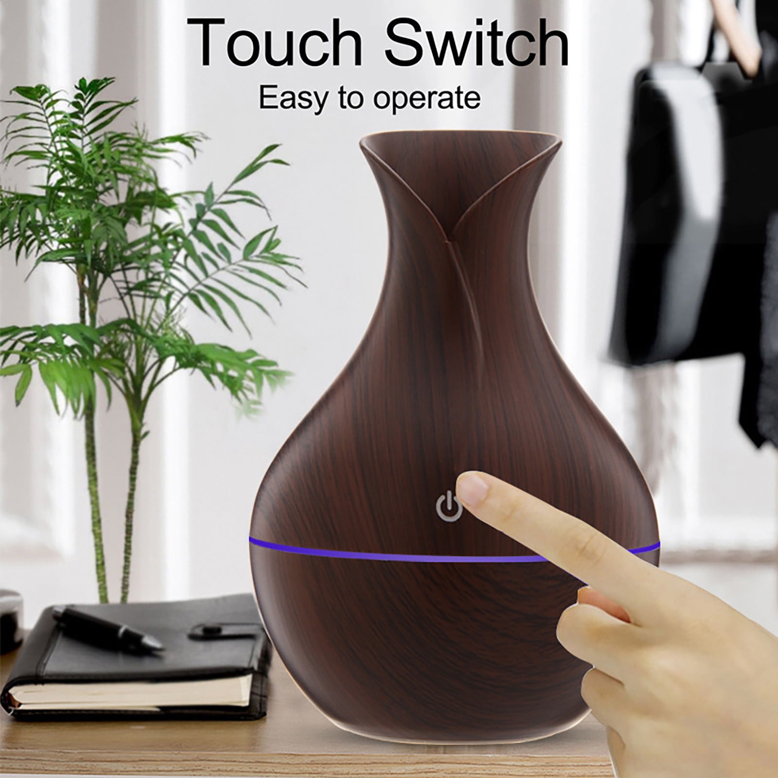 Kayannuo Essential Oil Diffuser LED Aromatherapy Humidifier for Home and Office (White, 10 fl oz) kzn47