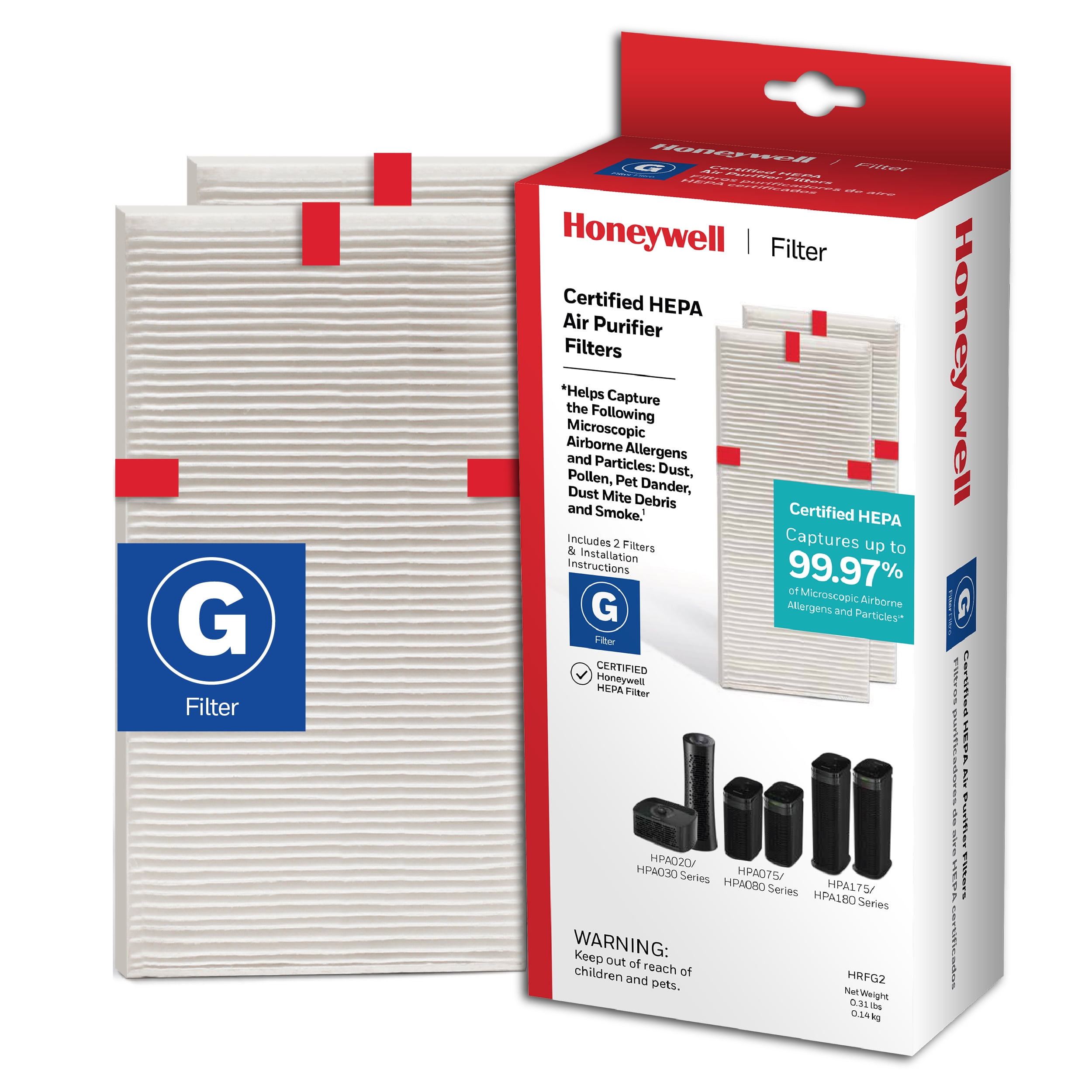 Honeywell HEPA Replacement Filter G (2 Pack) kkvsl