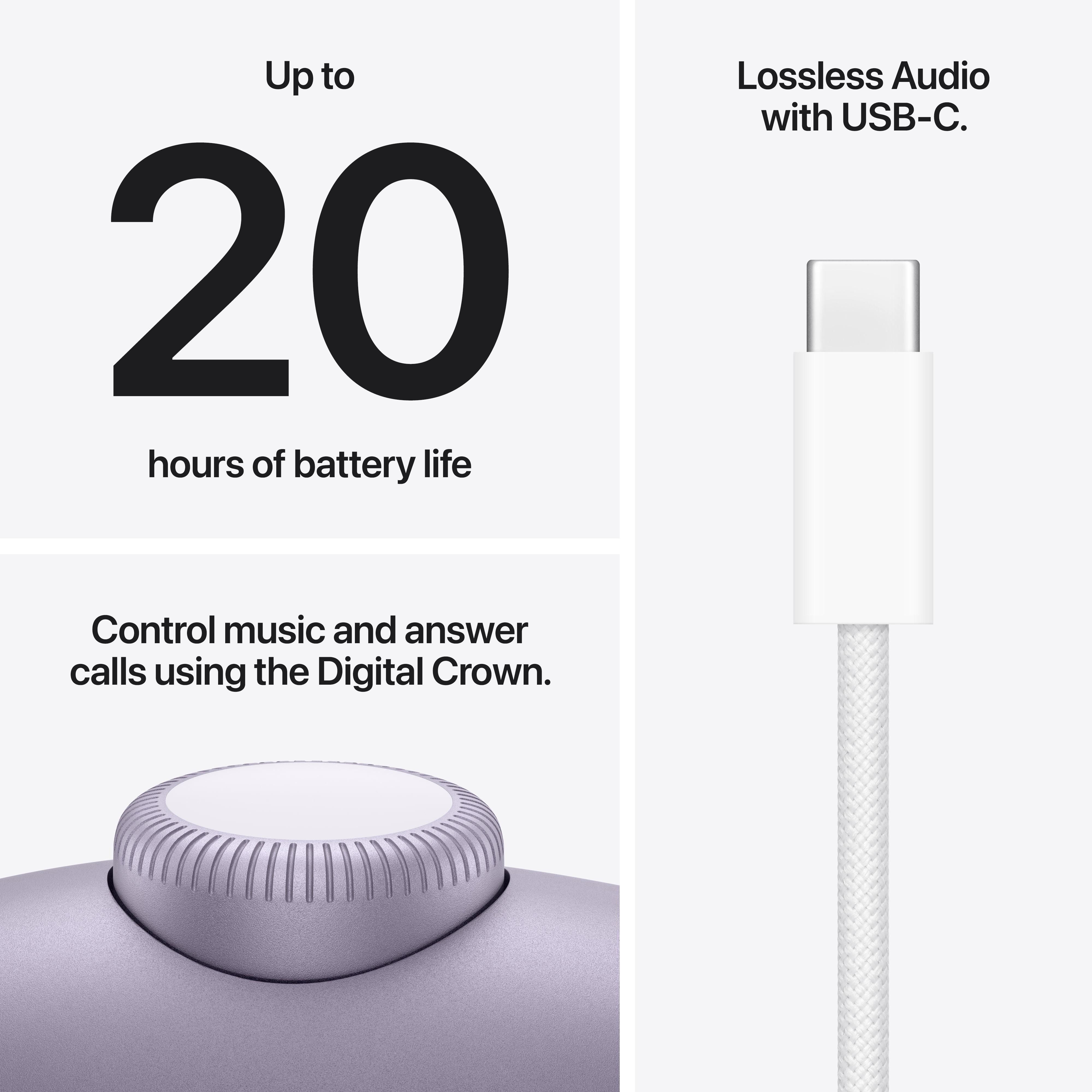 Apple AirPods Max 2 Wireless Over-Ear Headphones with Active Noise Cancellation (Purple, One Size) h3k71