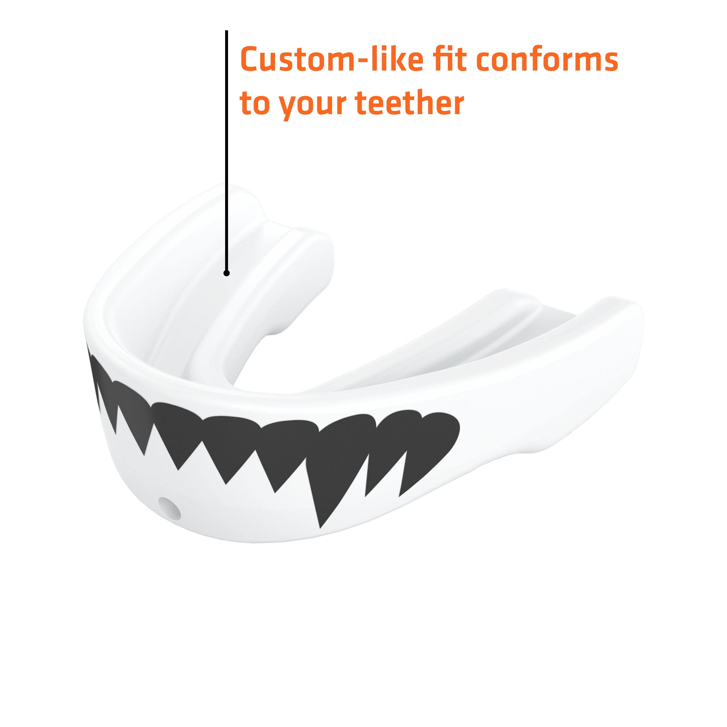 Shock Doctor Max Air Flow Lip Guard and Mouth Guard Set (White Fang, 2-Pack) tukdr