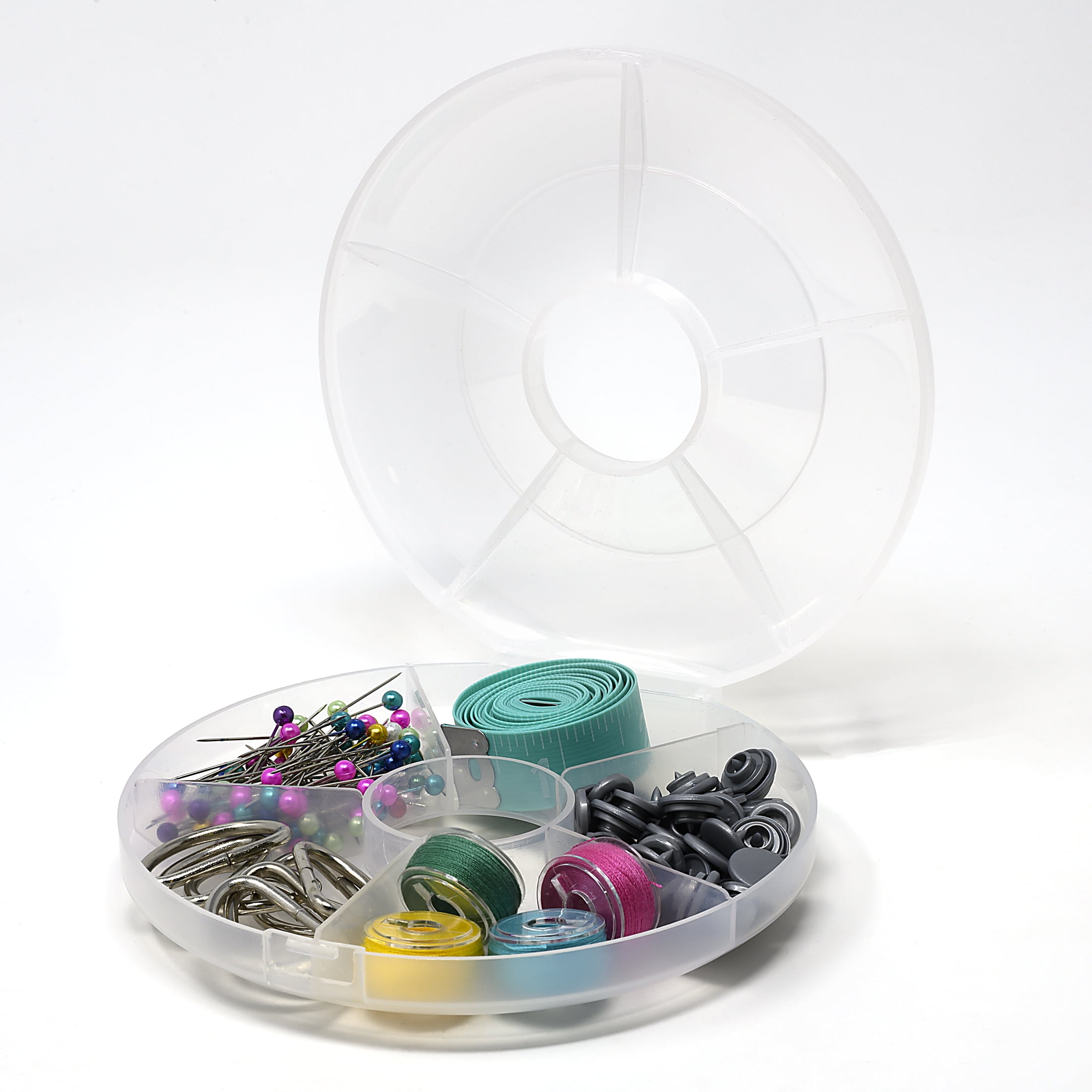 Dritz Storage Tower with Removable Compartments (Clear, 7 in Height) bb0i1