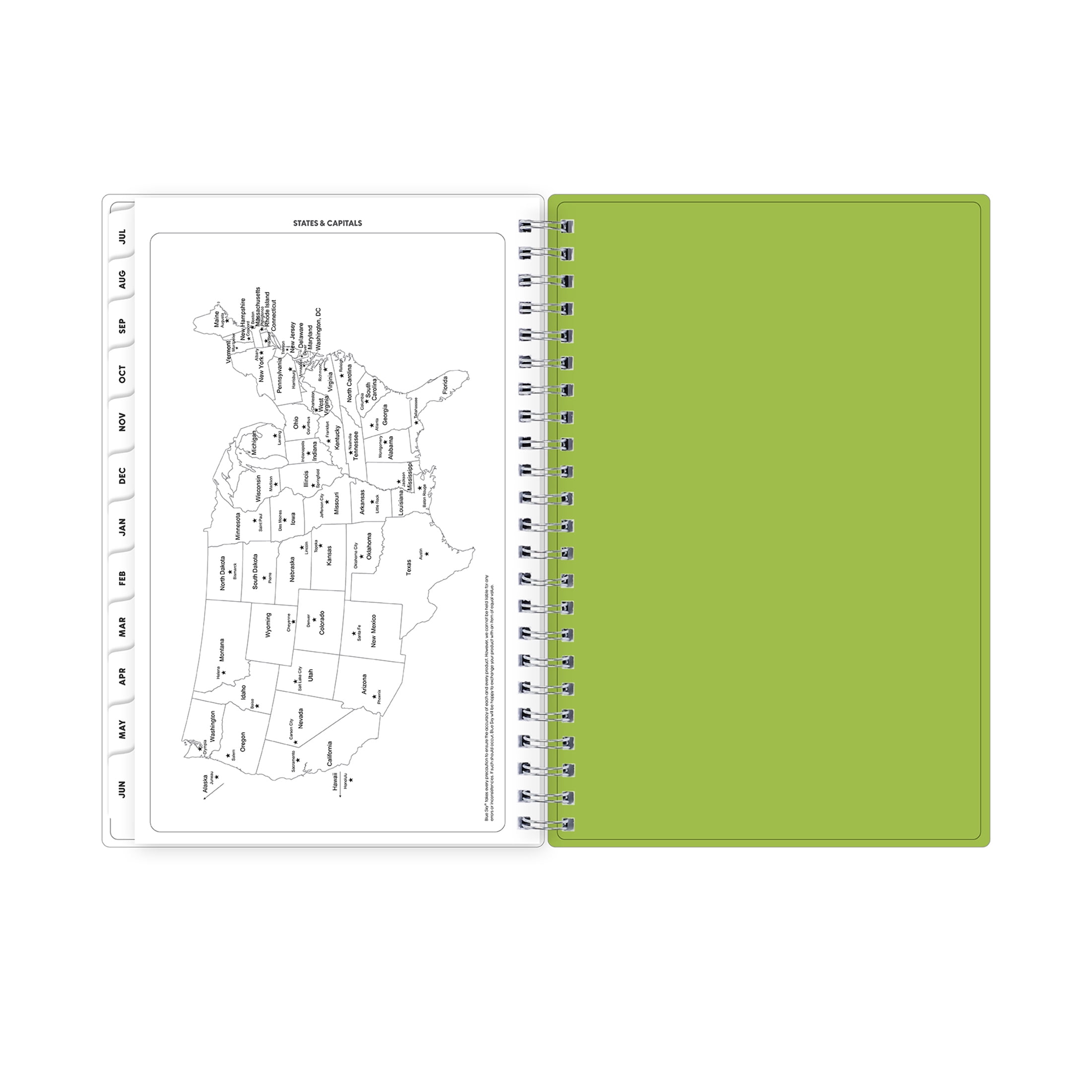 Blue Sky Gen Z Academic Planner, 15-Month Weekly & Monthly Organizer (Slime Green, 5 in x 8 in) 3j9y8