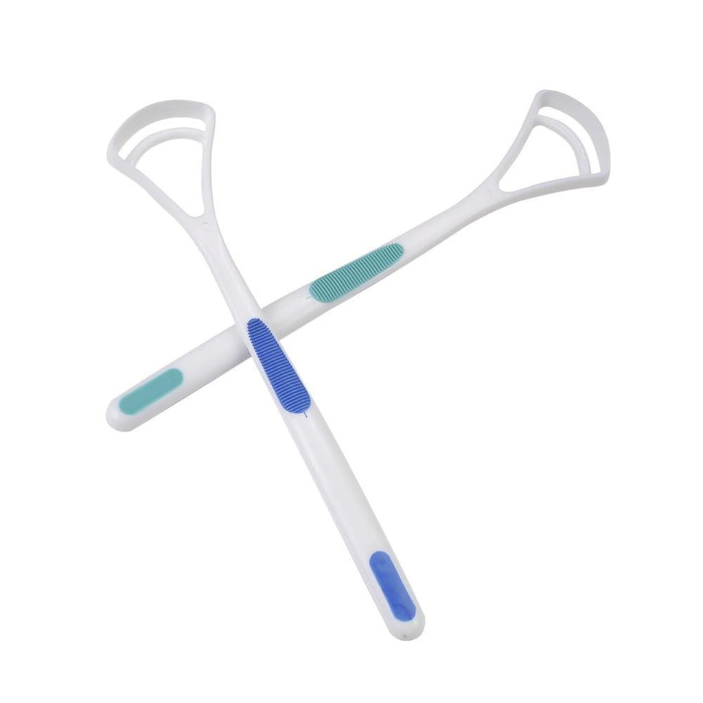 Skegnu Tongue Scraper Cleaner Brush for Oral Hygiene and Fresh Breath (Green, 2 Pack) xec58