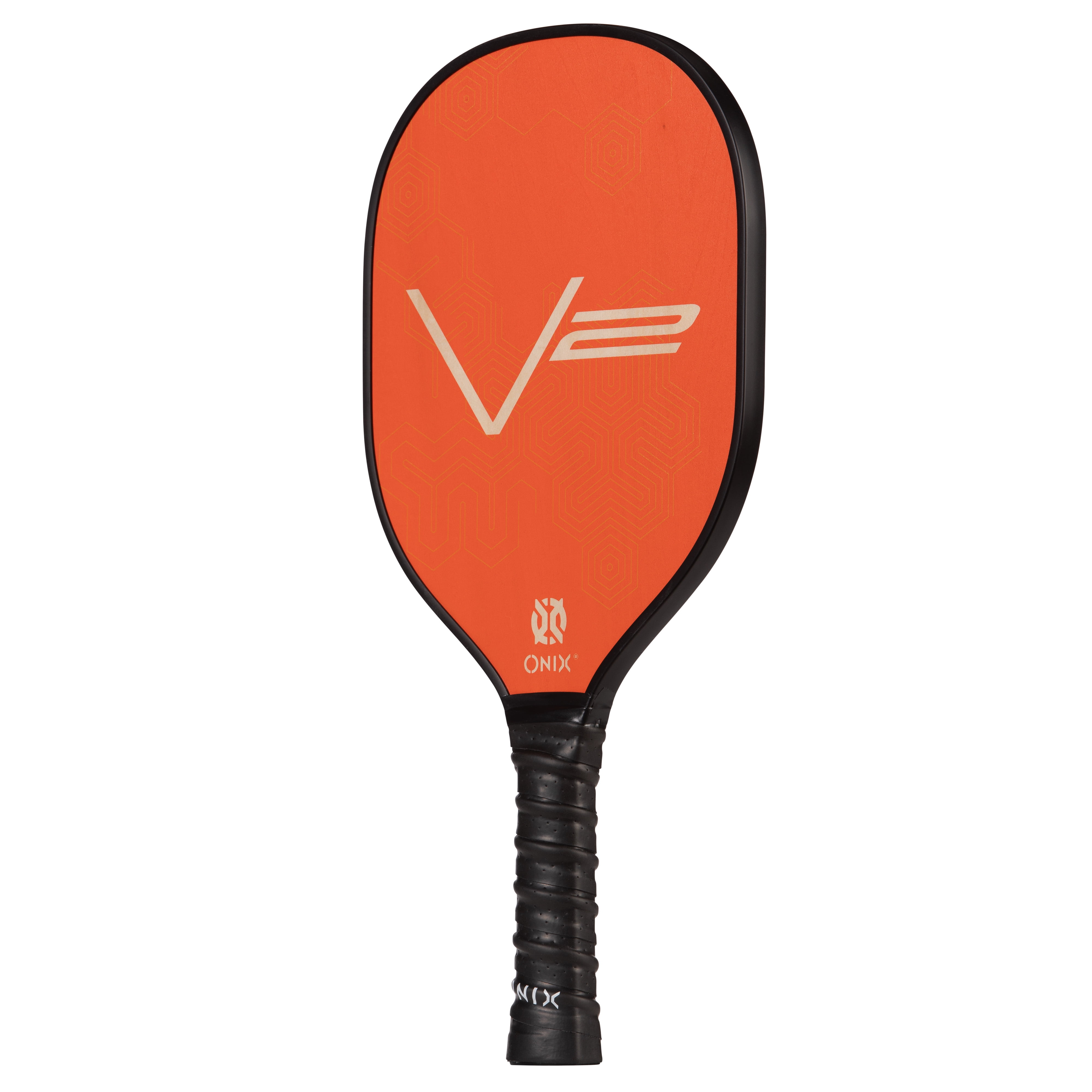 Onix V2 Wood Pickleball Paddle, Durable Baltic Birch Construction, Padded Grip for Comfort and Control (Orange, 8 oz) xfw2f